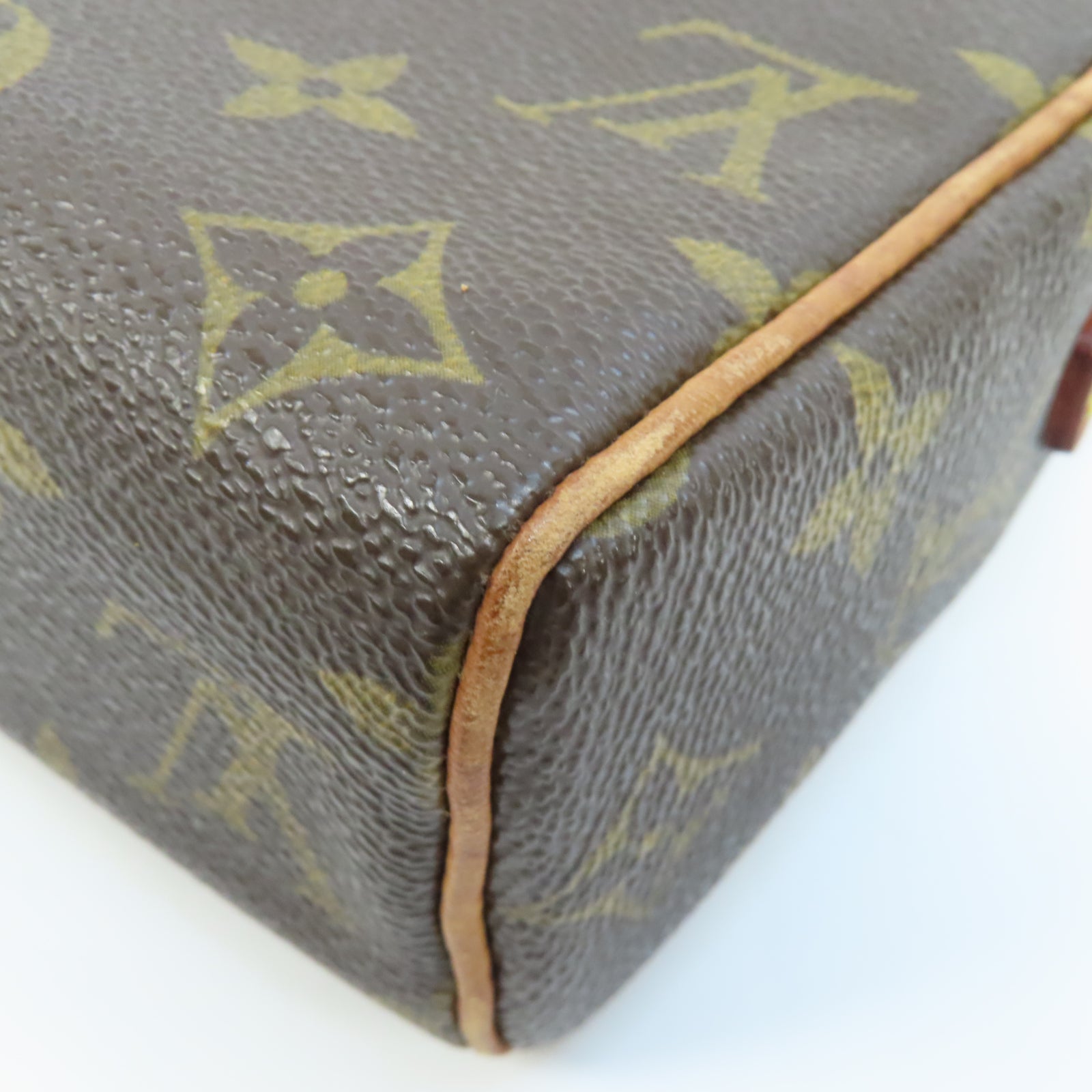 LOUIS VUITTON Monogram Recital金扣手挽袋啡色