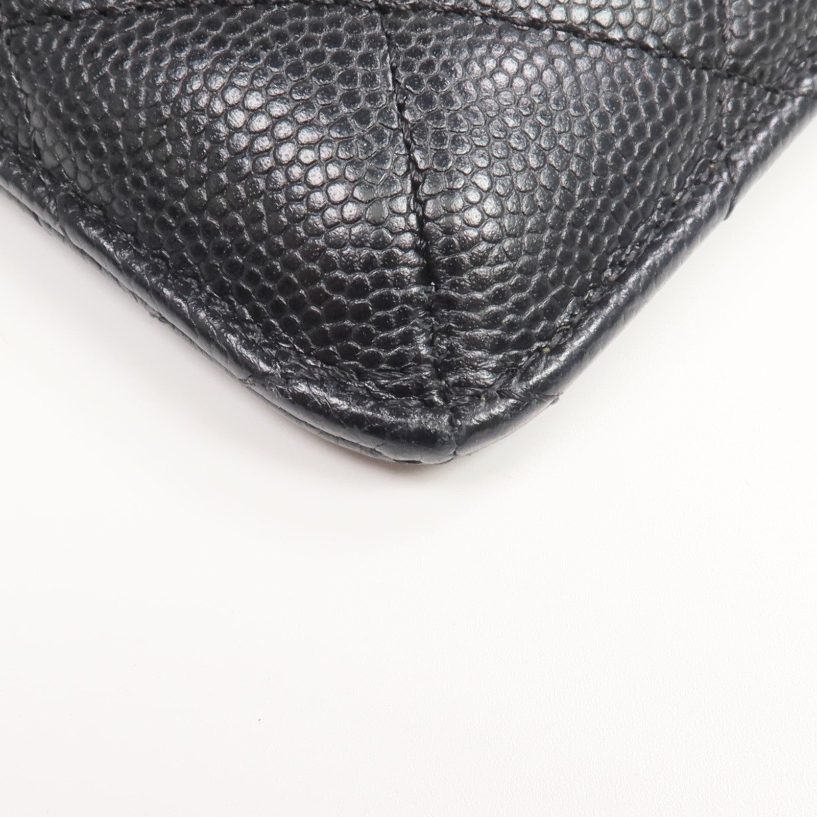 CHANEL 牛皮皮革Long Zip Wallet金扣長錢包