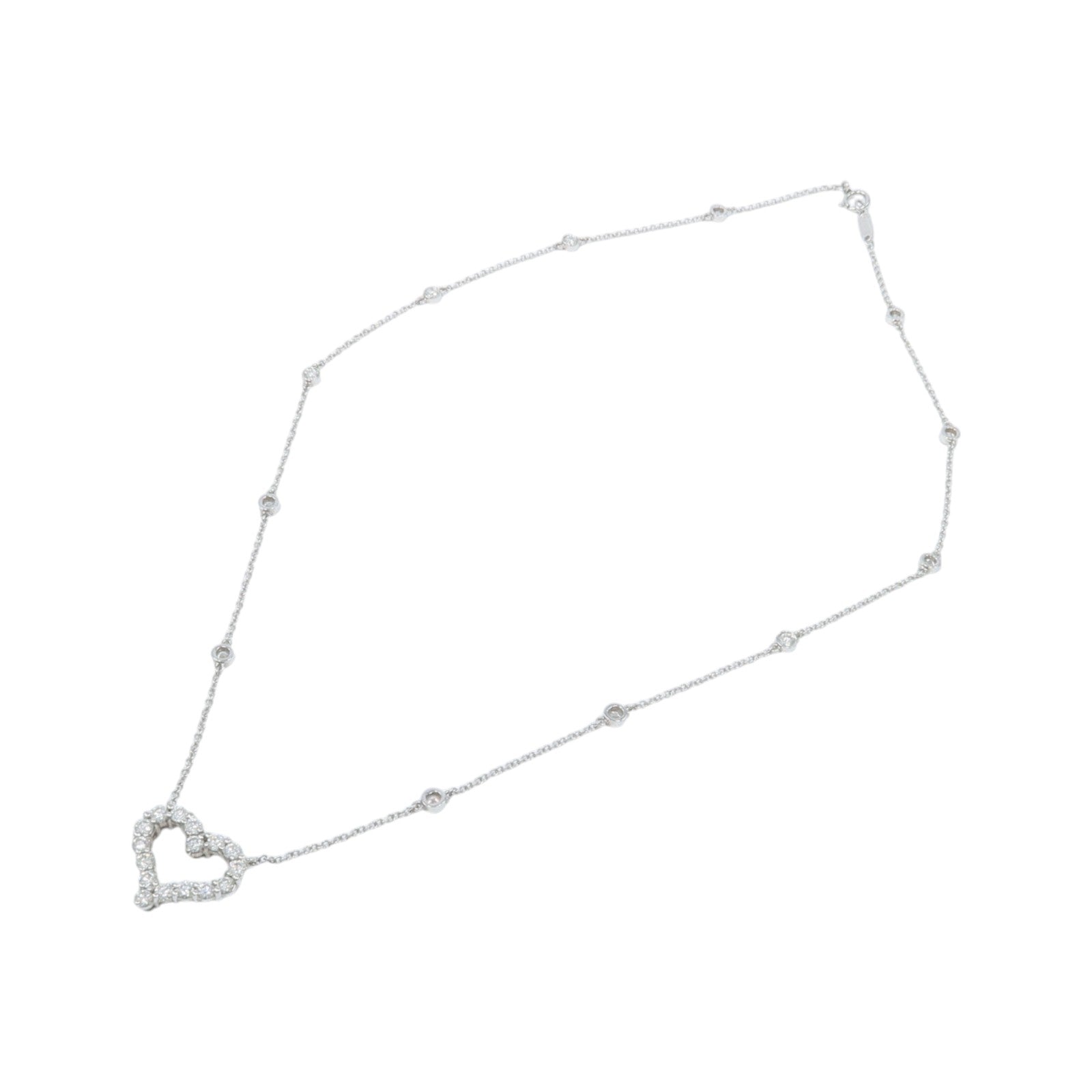 TIFFANY＆CO PT950鉑金Diamond Hearts鑽石項鍊