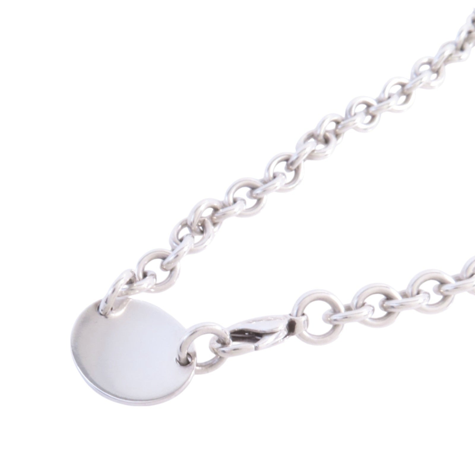 TIFFANY＆CO 925純銀RTT Oval Tag Necklace銀扣項鏈