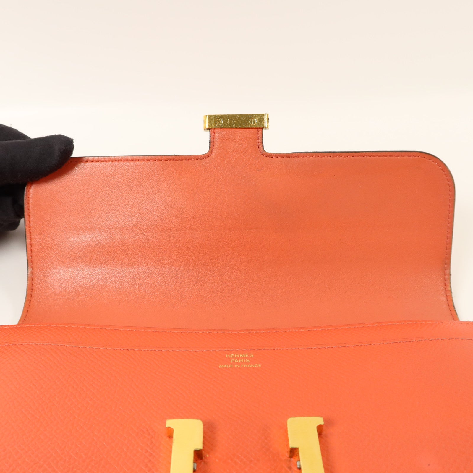 HERMES Epsom皮革Constance Long Wallet長錢包Rose Jaipur
