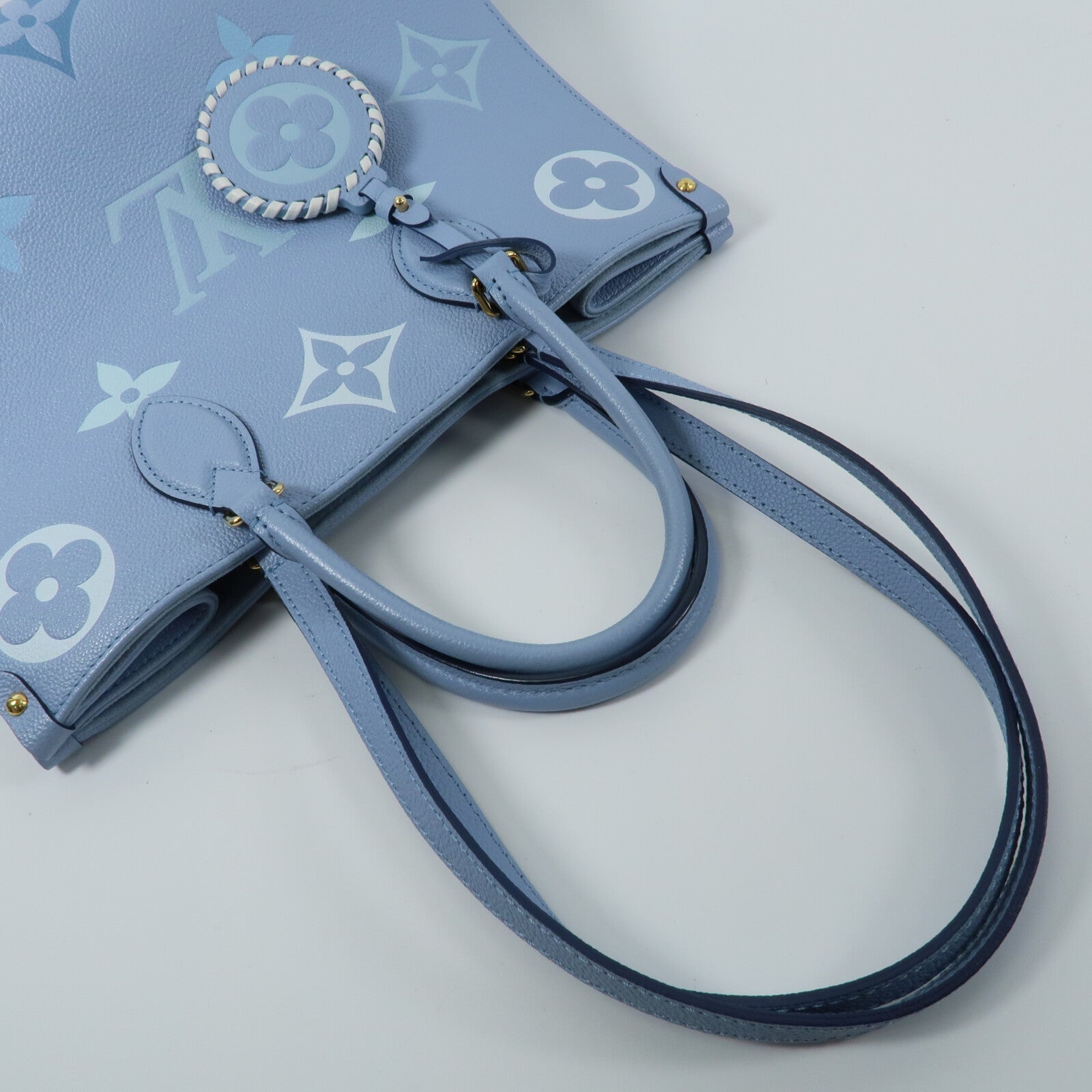 LOUIS VUITTON Monogram Empreinte On The Go MM手挽肩背兩用袋