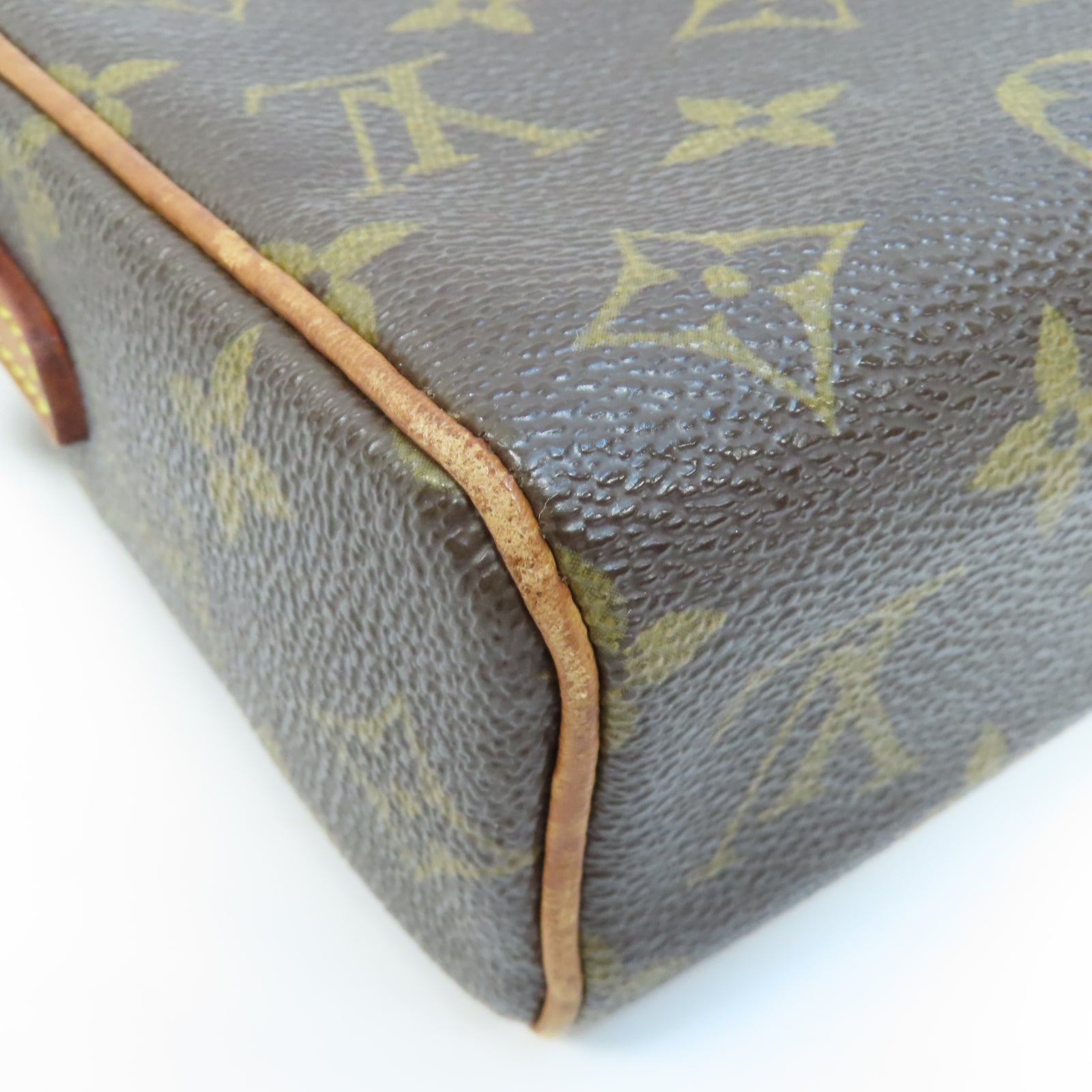 LOUIS VUITTON Monogram Recital金扣手挽袋啡色