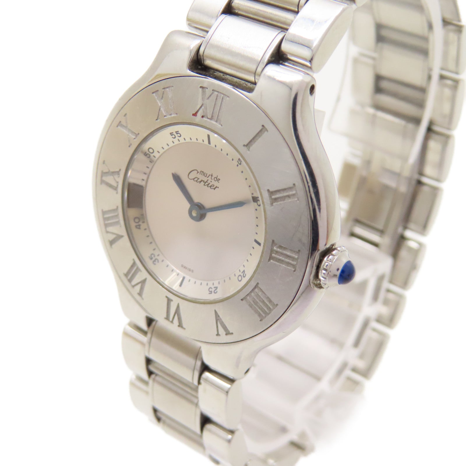 CARTIER Must 21不鏽鋼手錶石英機芯銀色