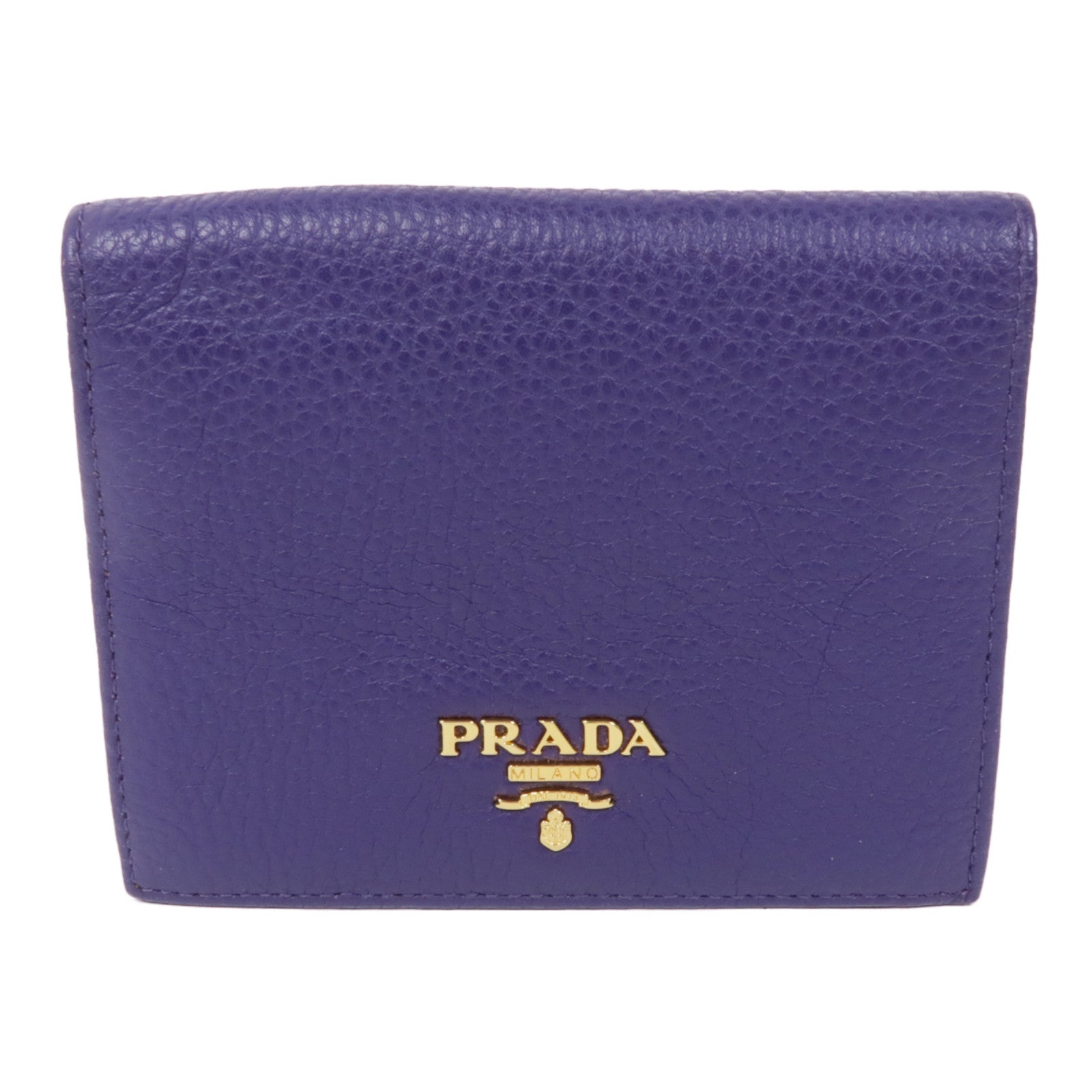 PRADA 牛皮皮革Wallet金扣錢包