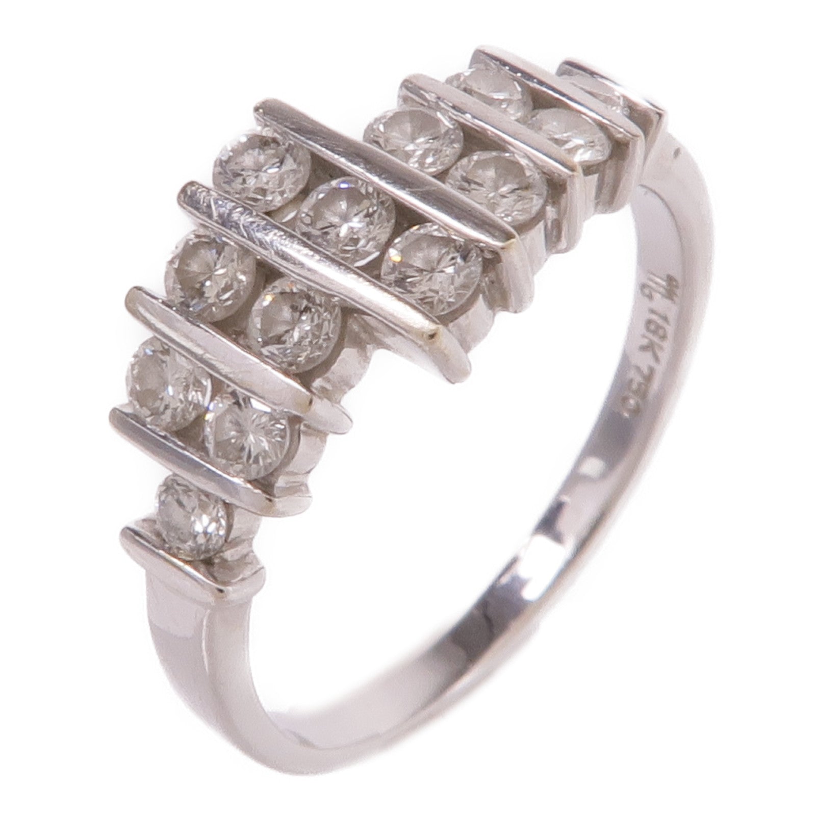 JEWELRY 【激減優惠】18K白金Diamond Ring鑽石戒指US#5.5