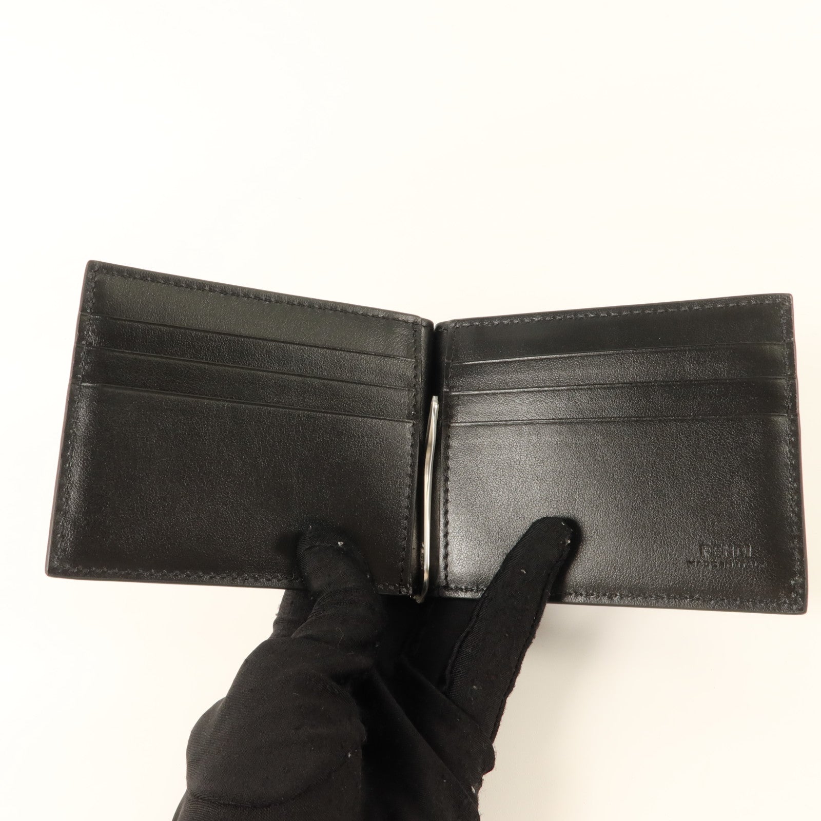 FENDI 塗層帆布Bifold Money Clip Wallet夾錢包