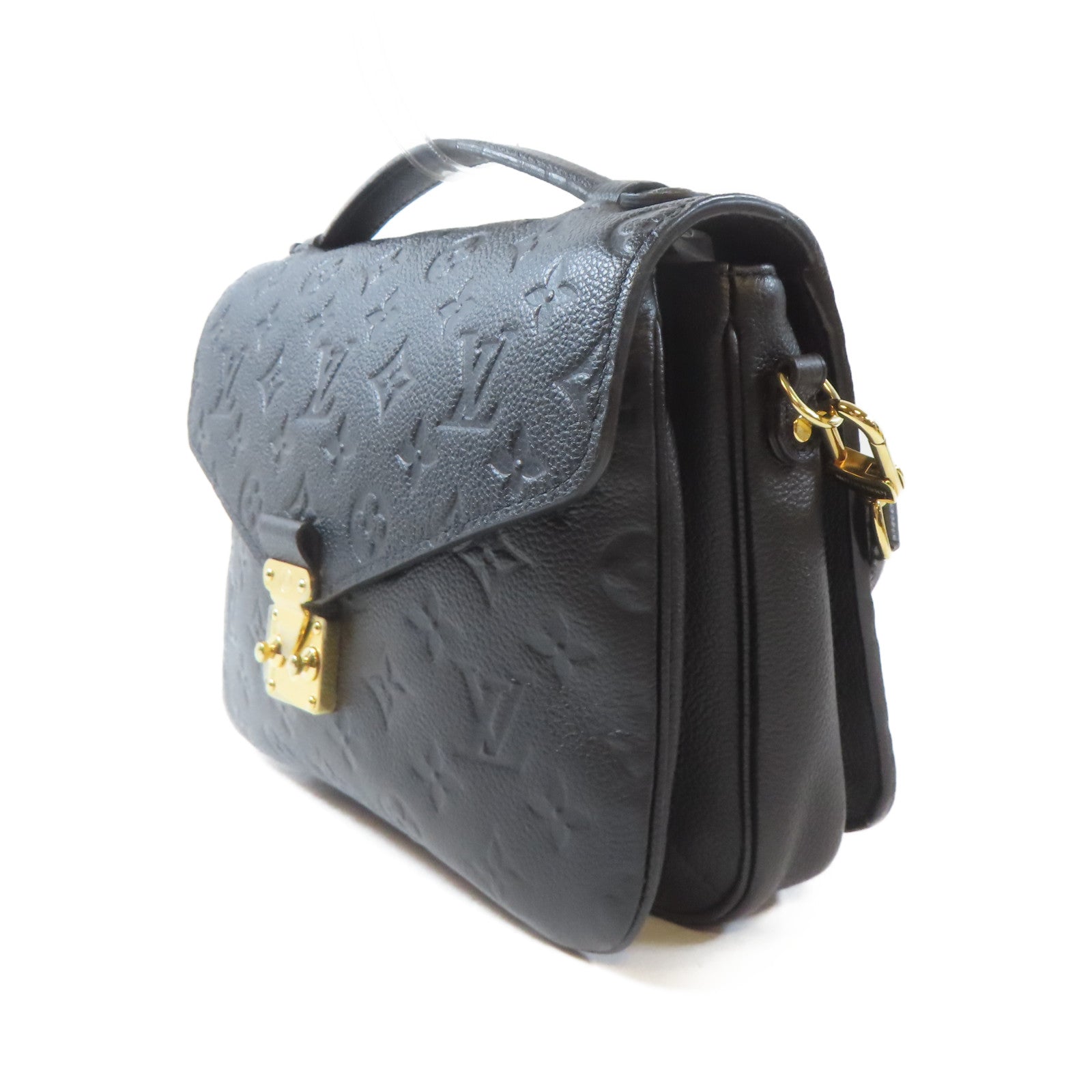 LOUIS VUITTON Monogram Empreinte Pochette Metis金扣手挽肩背兩用袋黑色