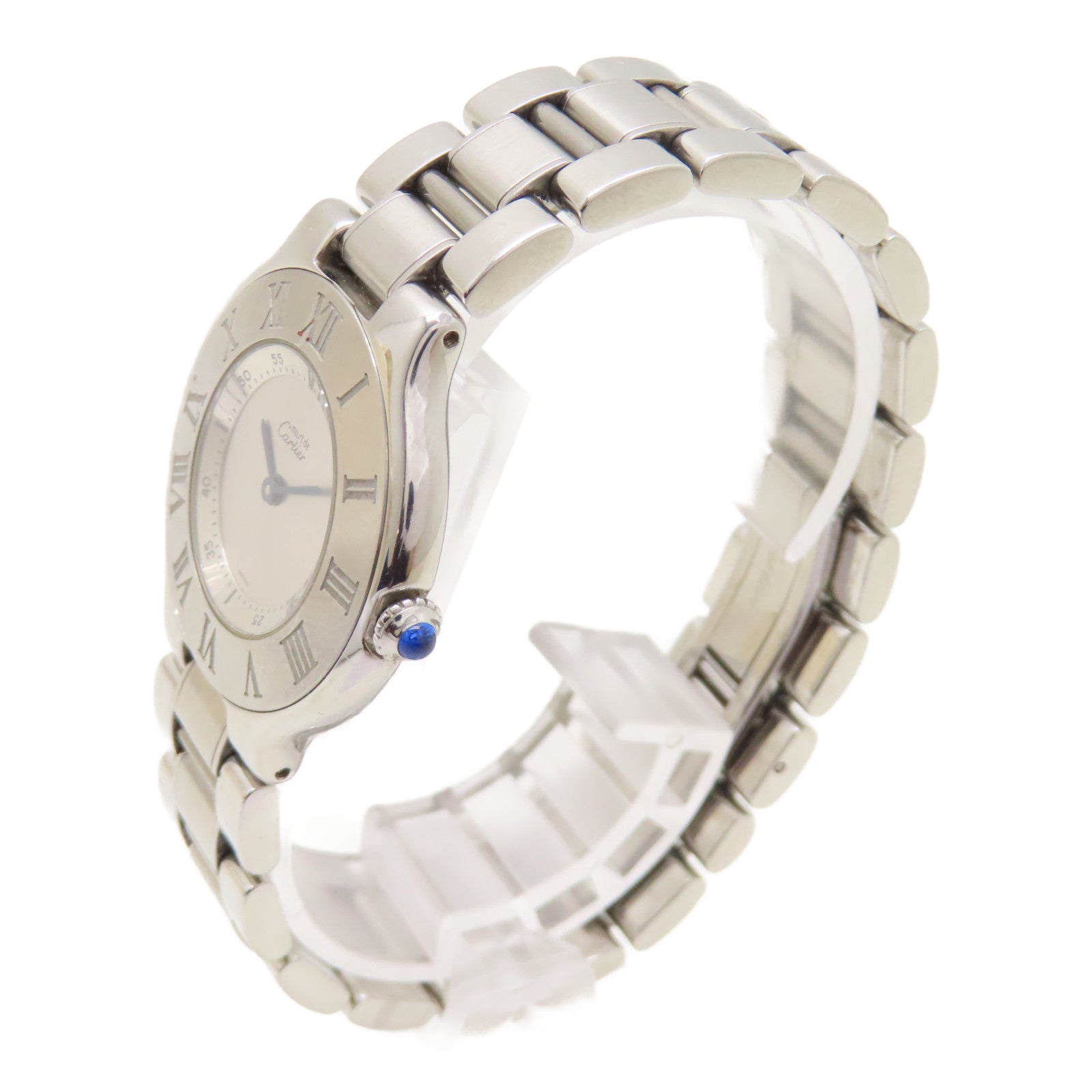 CARTIER Must 21不鏽鋼手錶石英機芯銀色