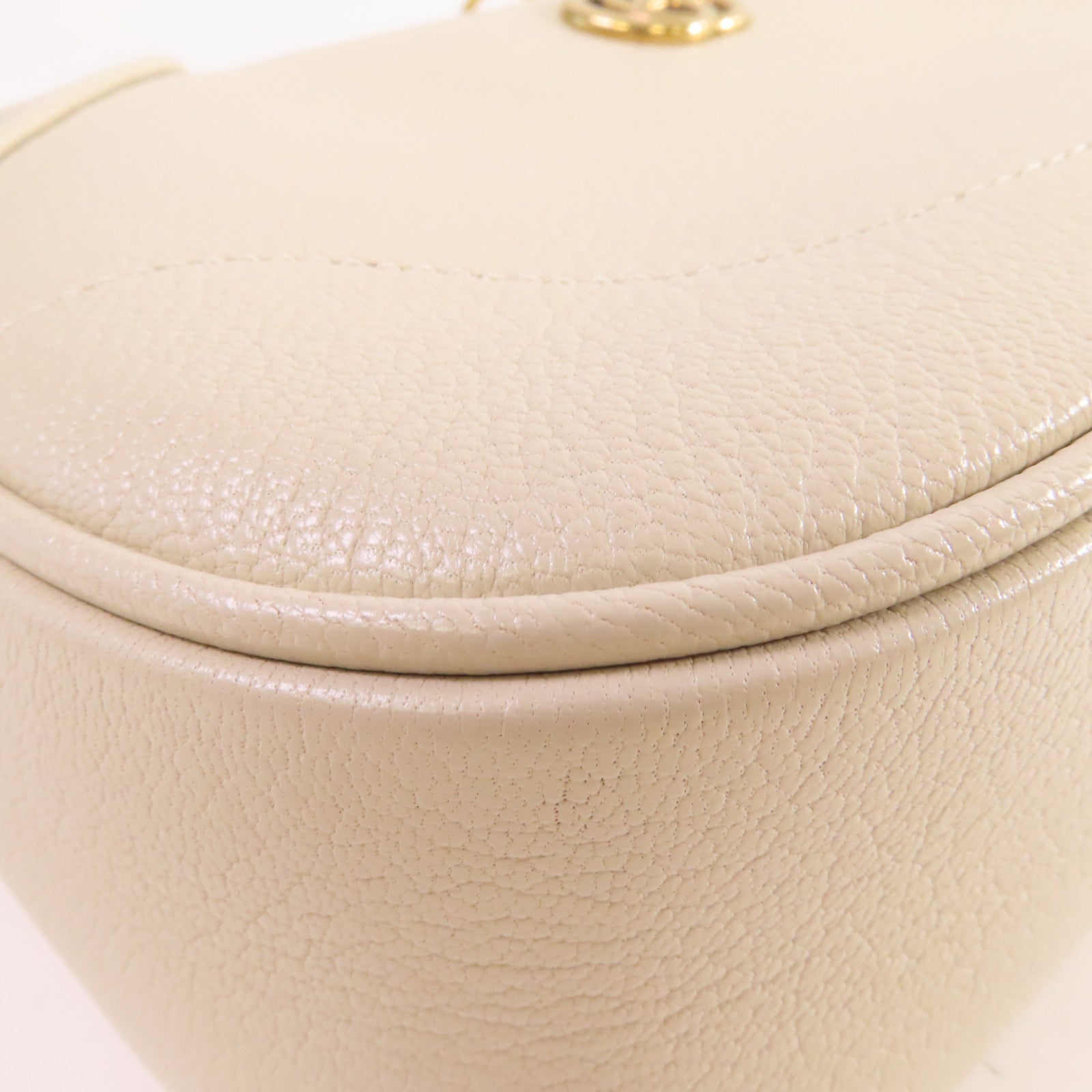 GUCCI 【激減優惠】牛皮皮革Aphrodite 2Way Shoulder Bag金扣鏈帶肩背袋米白色