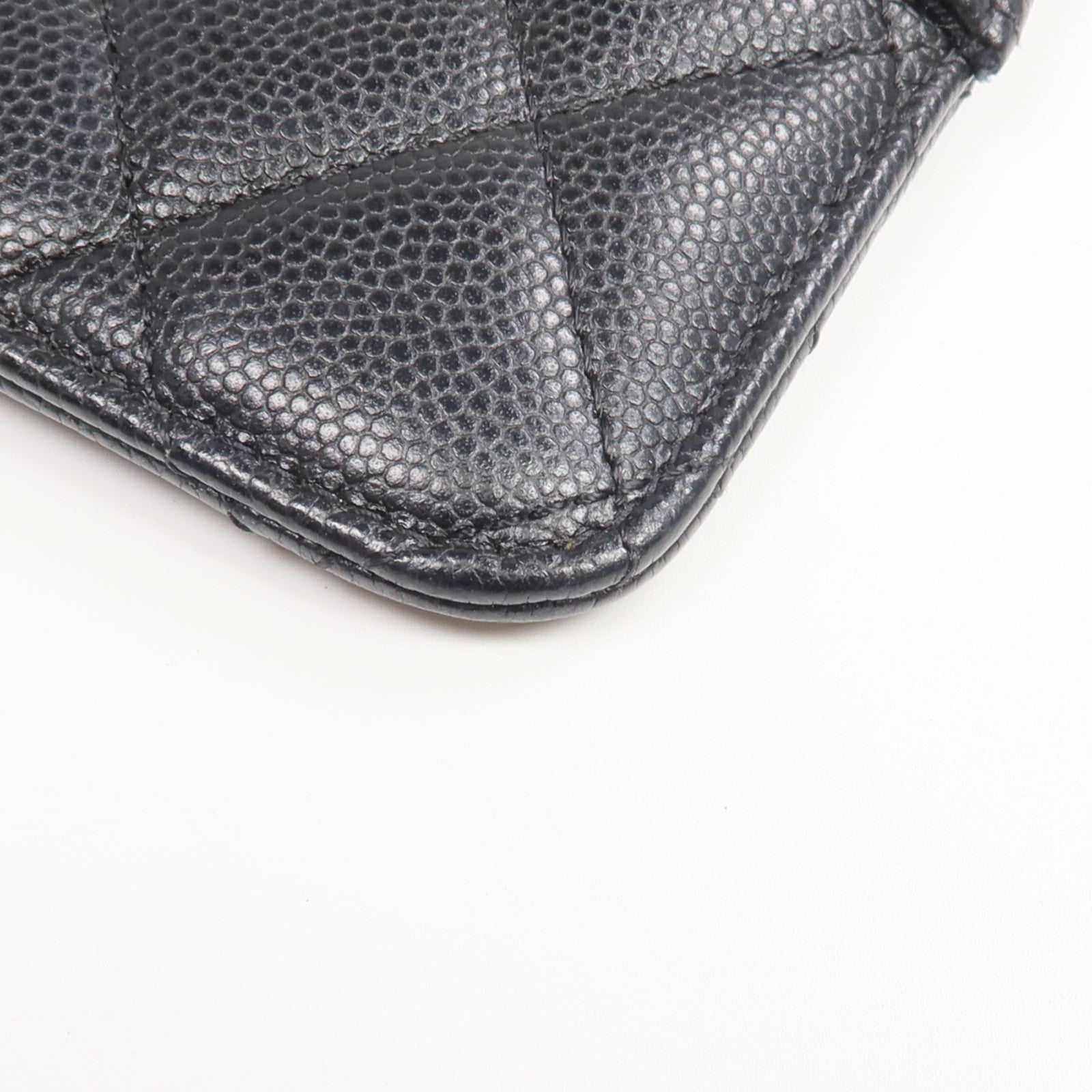 CHANEL 牛皮皮革Long Zip Wallet金扣長錢包