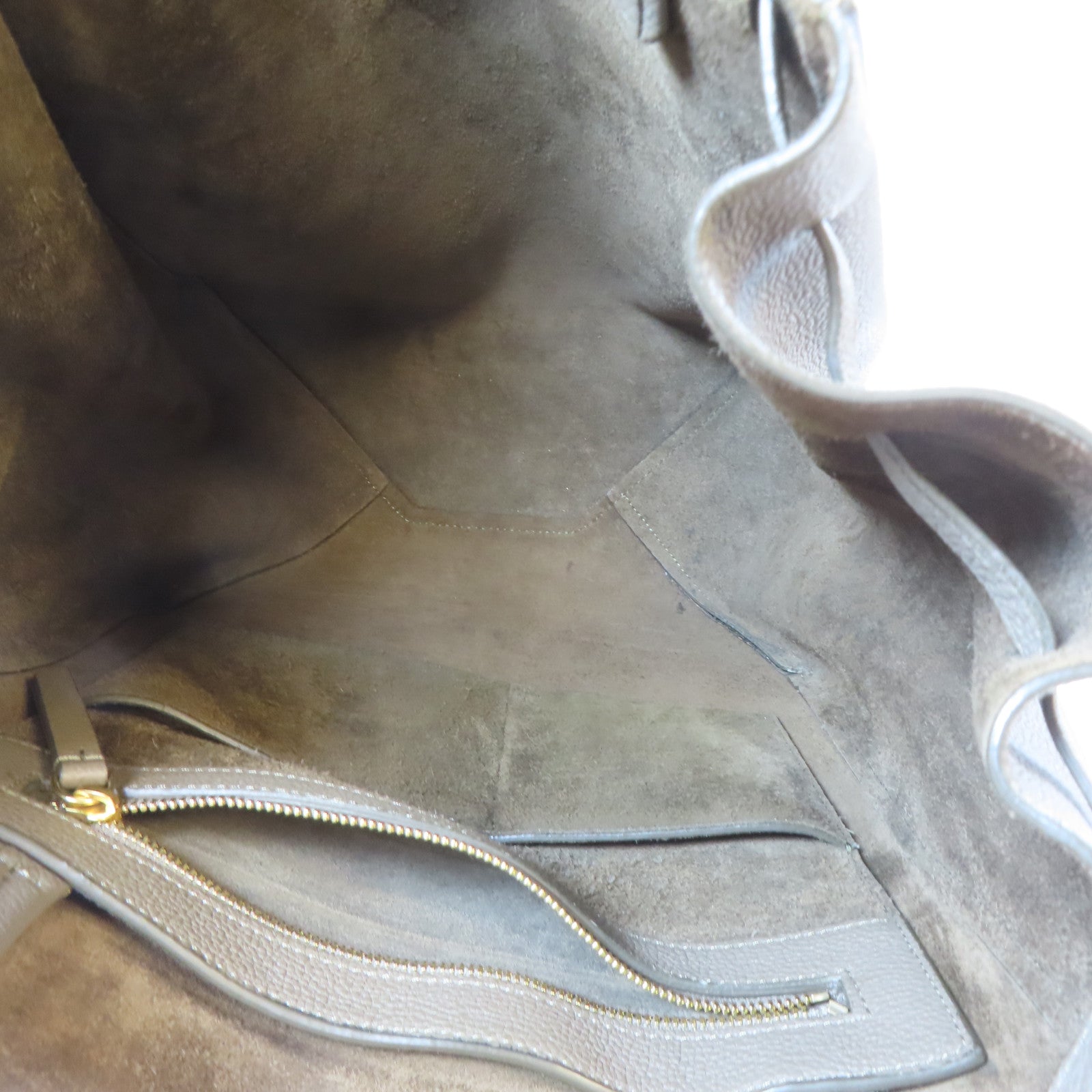CELINE 牛皮皮革Small Cabas Phantom肩背袋啡色