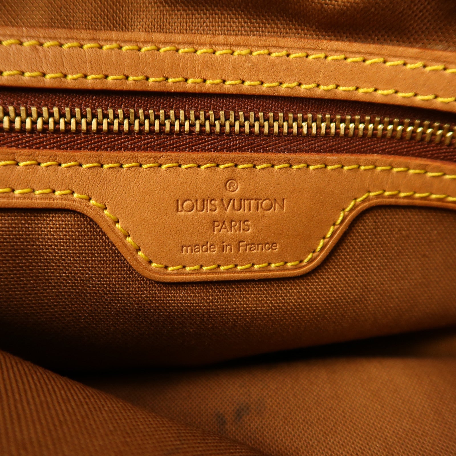 LOUIS VUITTON Monogram Cabas Piano金扣肩背袋啡色