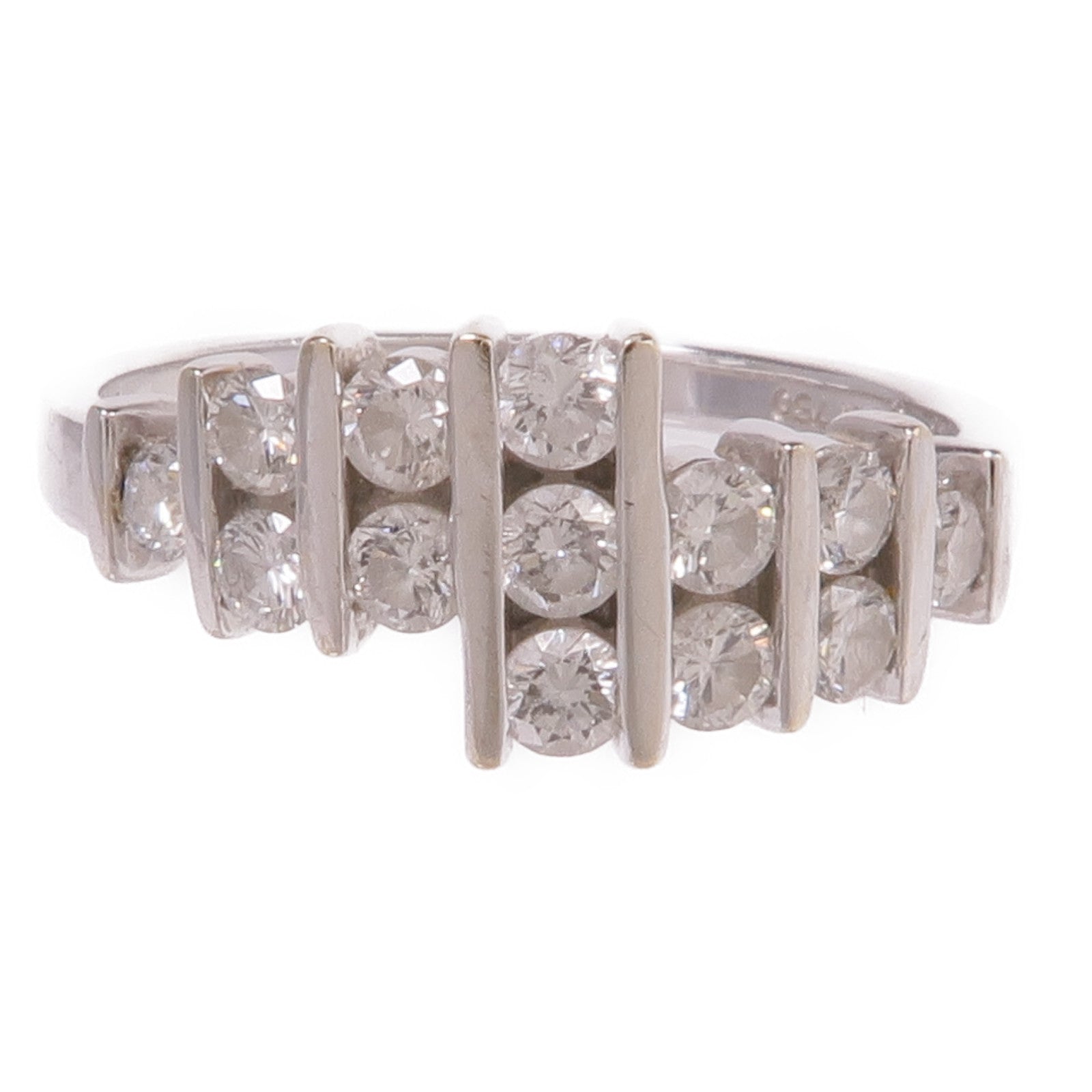 JEWELRY 【激減優惠】18K白金Diamond Ring鑽石戒指US#5.5