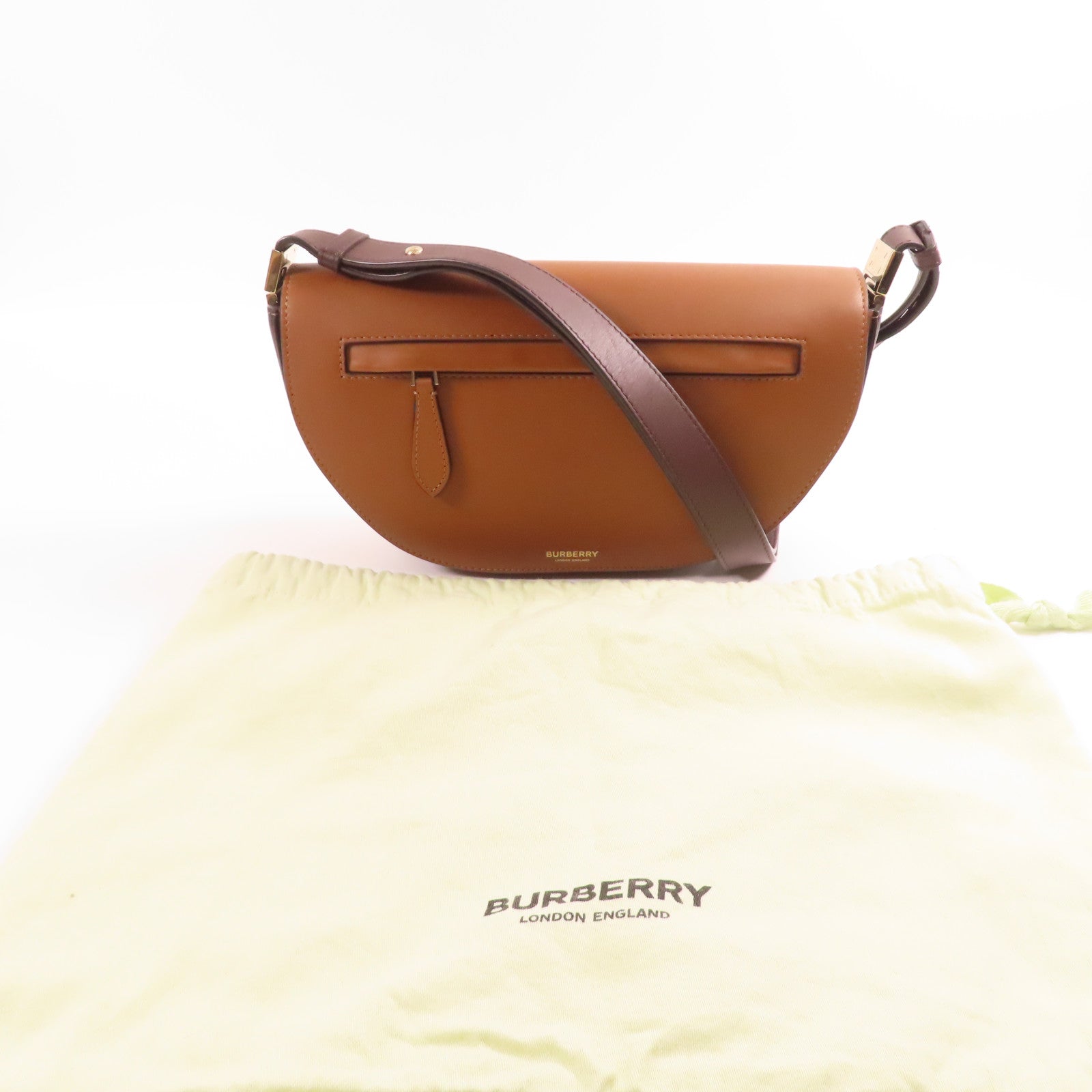 BURBERRY 牛皮皮革Olympia Bag金扣肩背袋