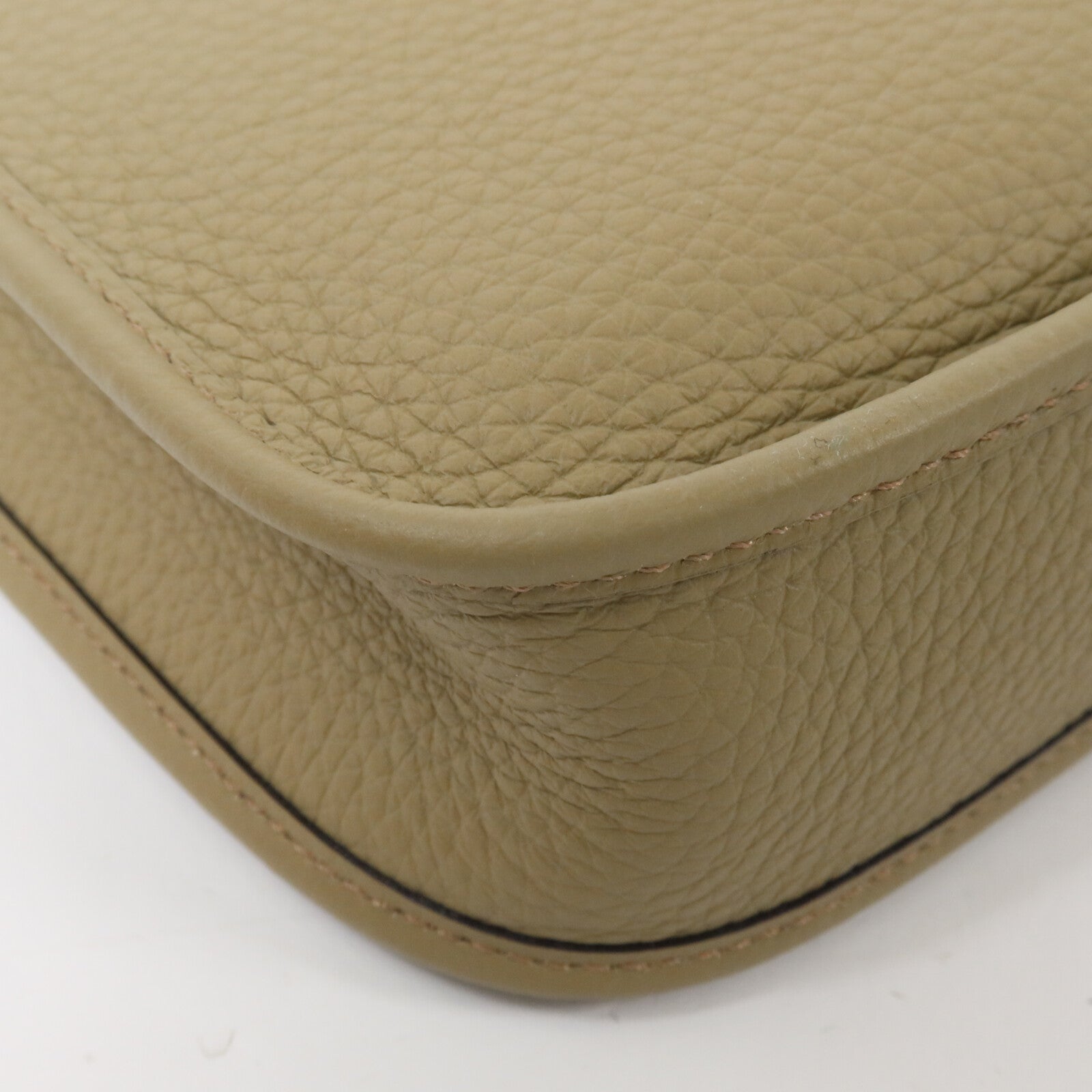 HERMES Clemence皮革Evelyne TPM肩背袋Beige Marfa
