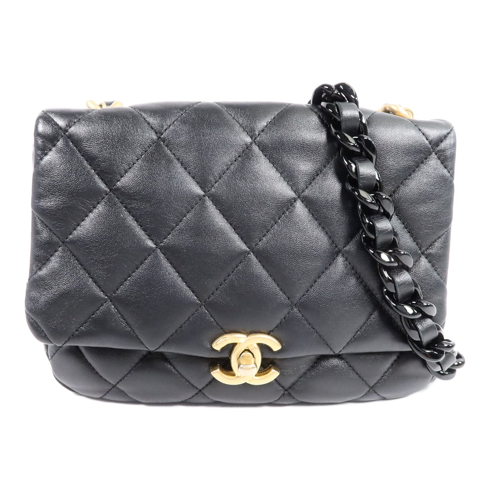 CHANEL 羊皮皮革Chain Shoulder Bag鏈帶肩背袋