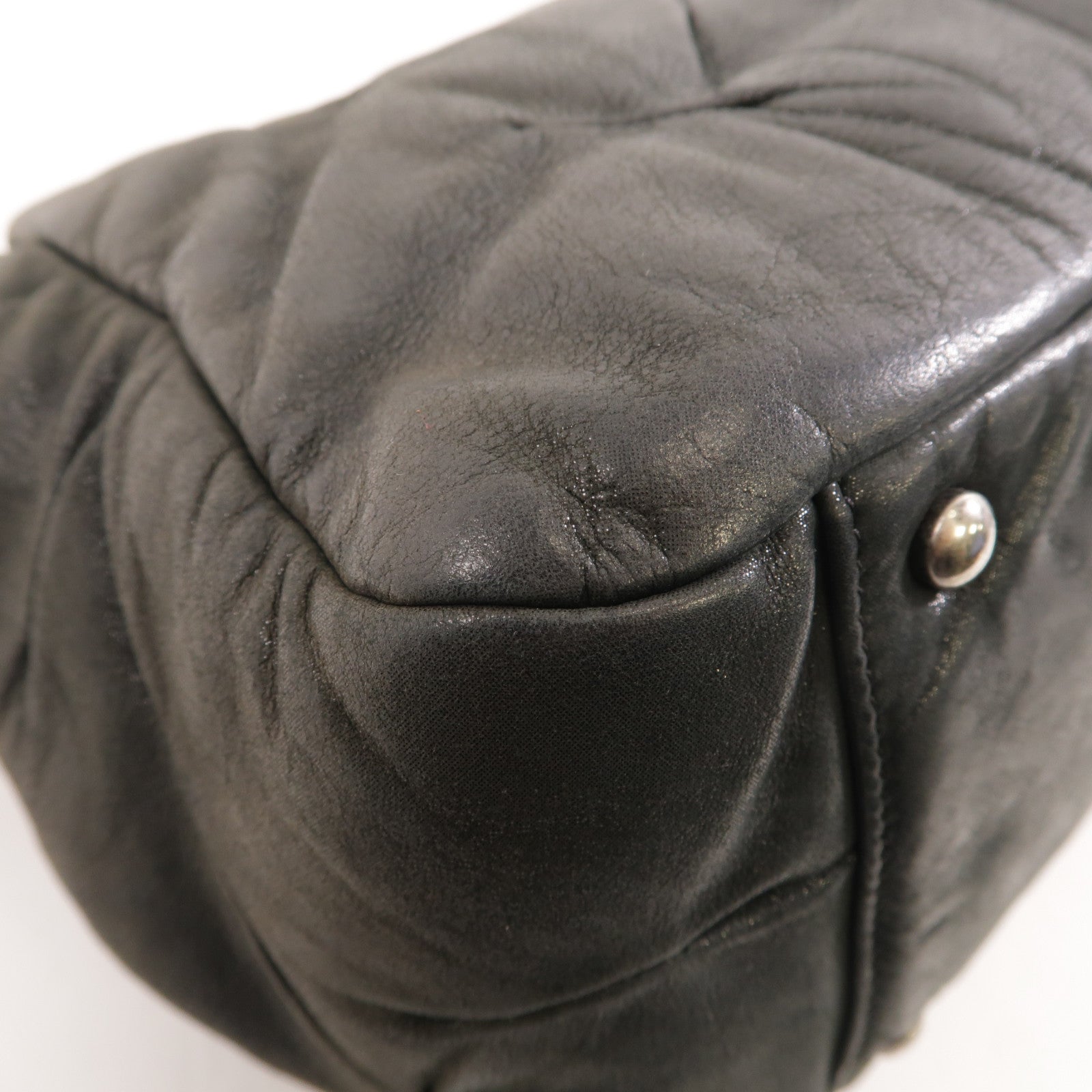 CHANEL (PRICE DOWN) CC SHW Chain Shoulder Bag Calfskin Leather Grey