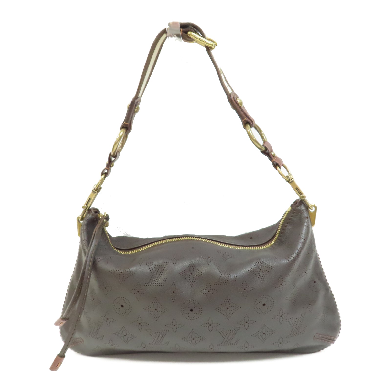 LOUIS VUITTON Monogram Mahina Pochette Onatah金扣肩背袋啡色