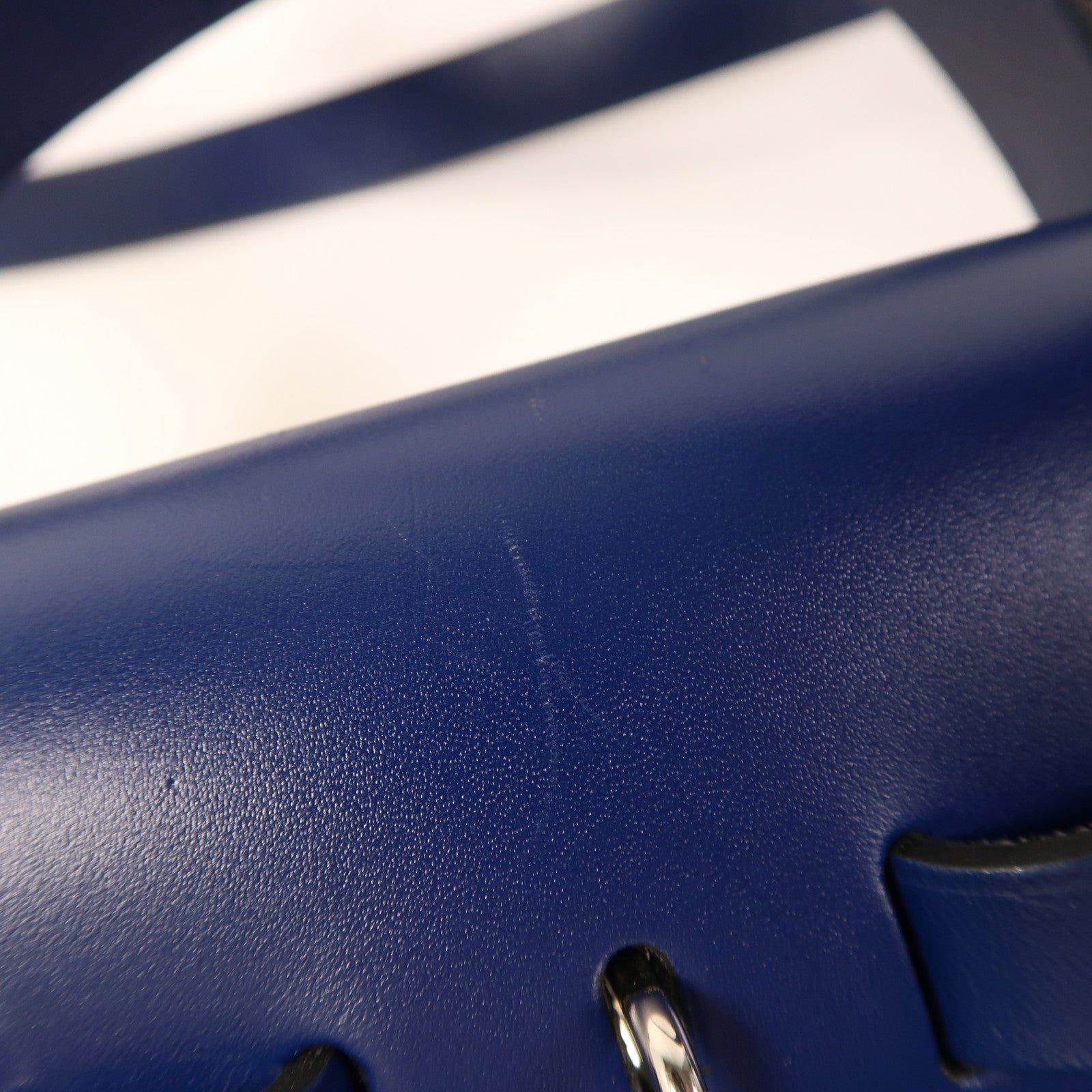 HERMES 帆布Herbag PM銀扣手挽肩背兩用袋Vert Cypress/Bleu Saphir