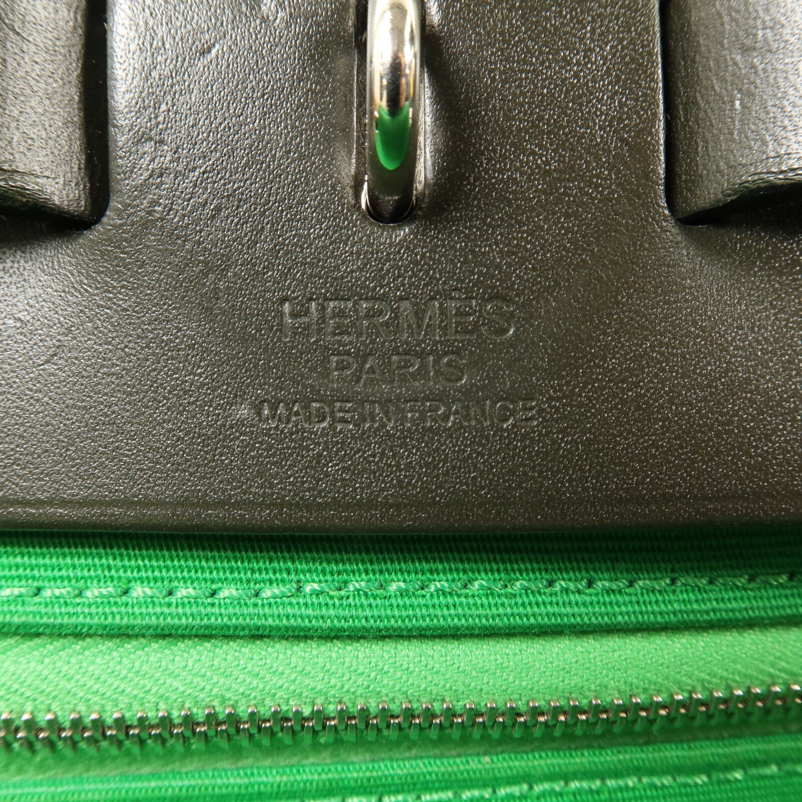 HERMES 帆布Herbag PM手挽肩背兩用袋Cactus/Khaki