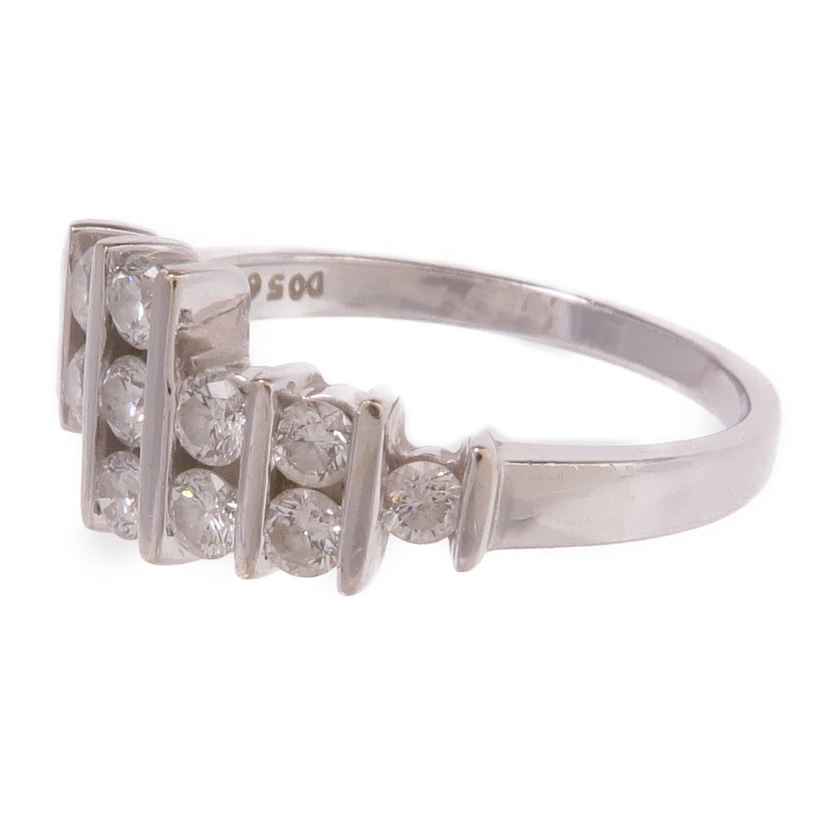 JEWELRY 【激減優惠】18K白金Diamond Ring鑽石戒指US#5.5