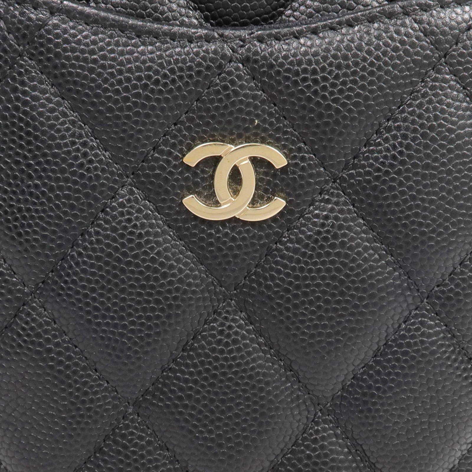 CHANEL 牛皮皮革Long Zip Wallet金扣長錢包