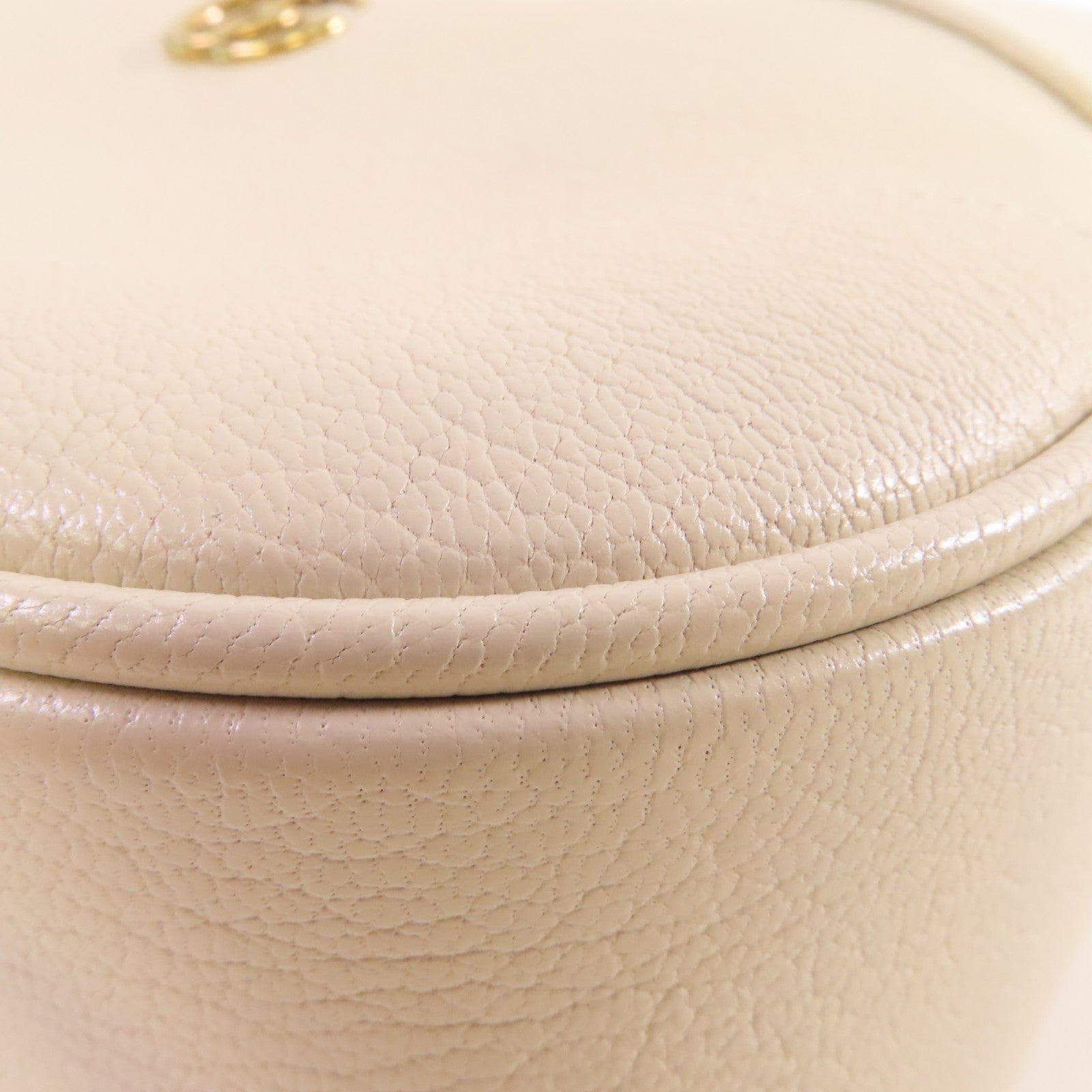 GUCCI 【激減優惠】牛皮皮革Aphrodite 2Way Shoulder Bag金扣鏈帶肩背袋米白色