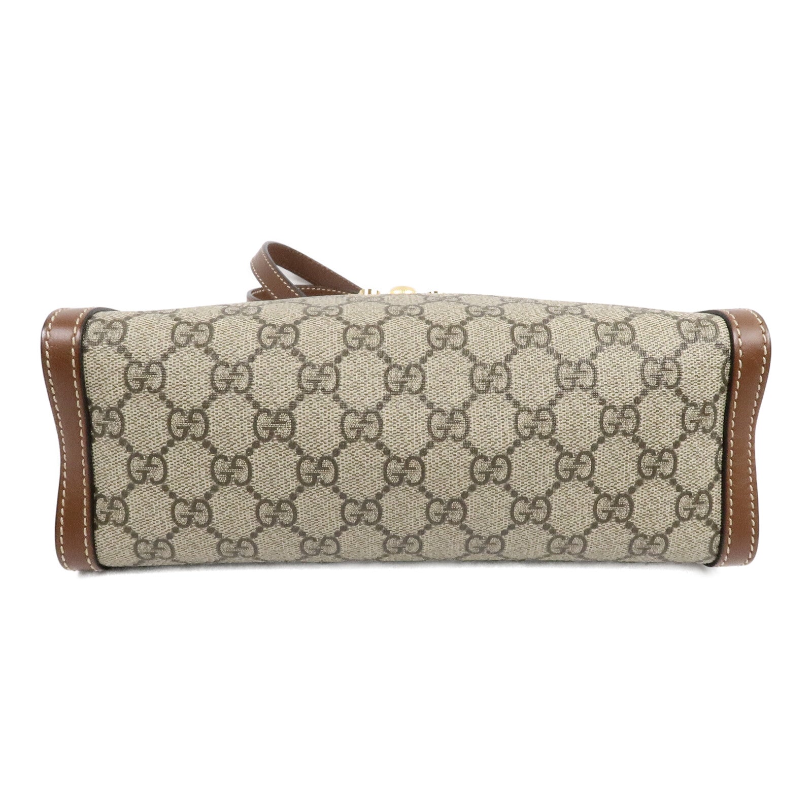 GUCCI 塗層帆布GG GHW Padlock鏈帶肩背袋