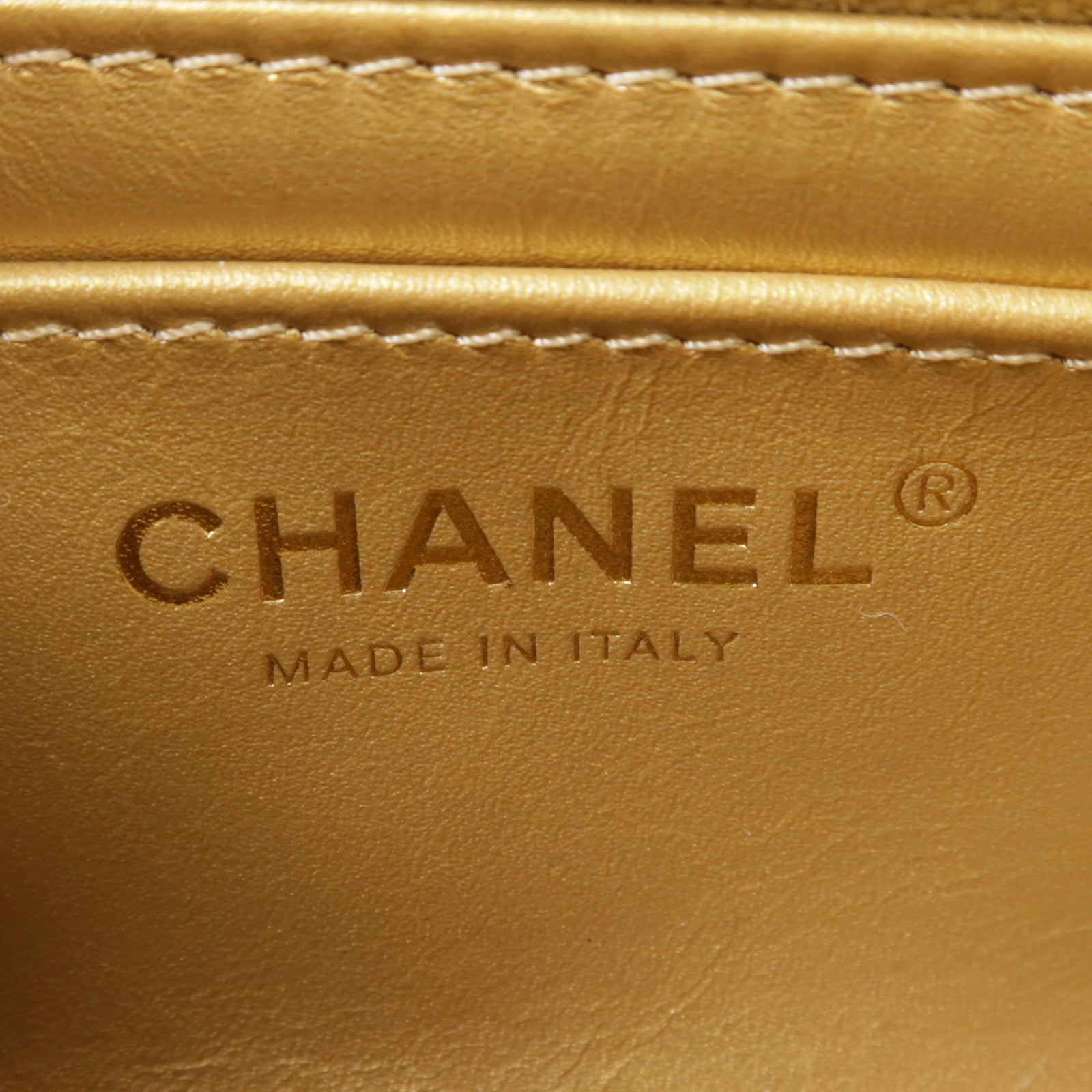 CHANEL 羊皮皮革Classic 17cm Gold Ball金扣肩背袋