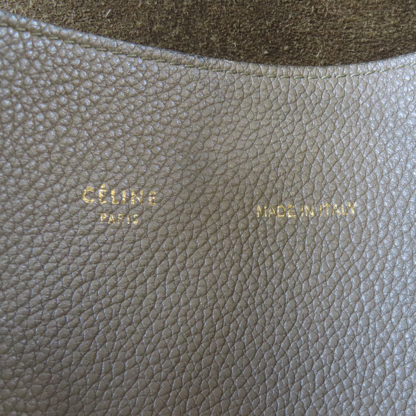 CELINE 牛皮皮革Small Cabas Phantom肩背袋啡色