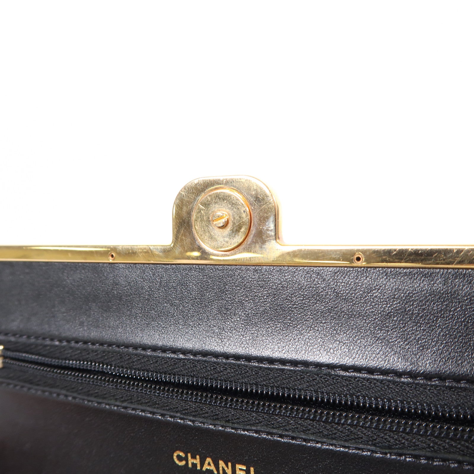CHANEL 羊皮皮革Wallet On Chain金扣鏈帶肩背袋