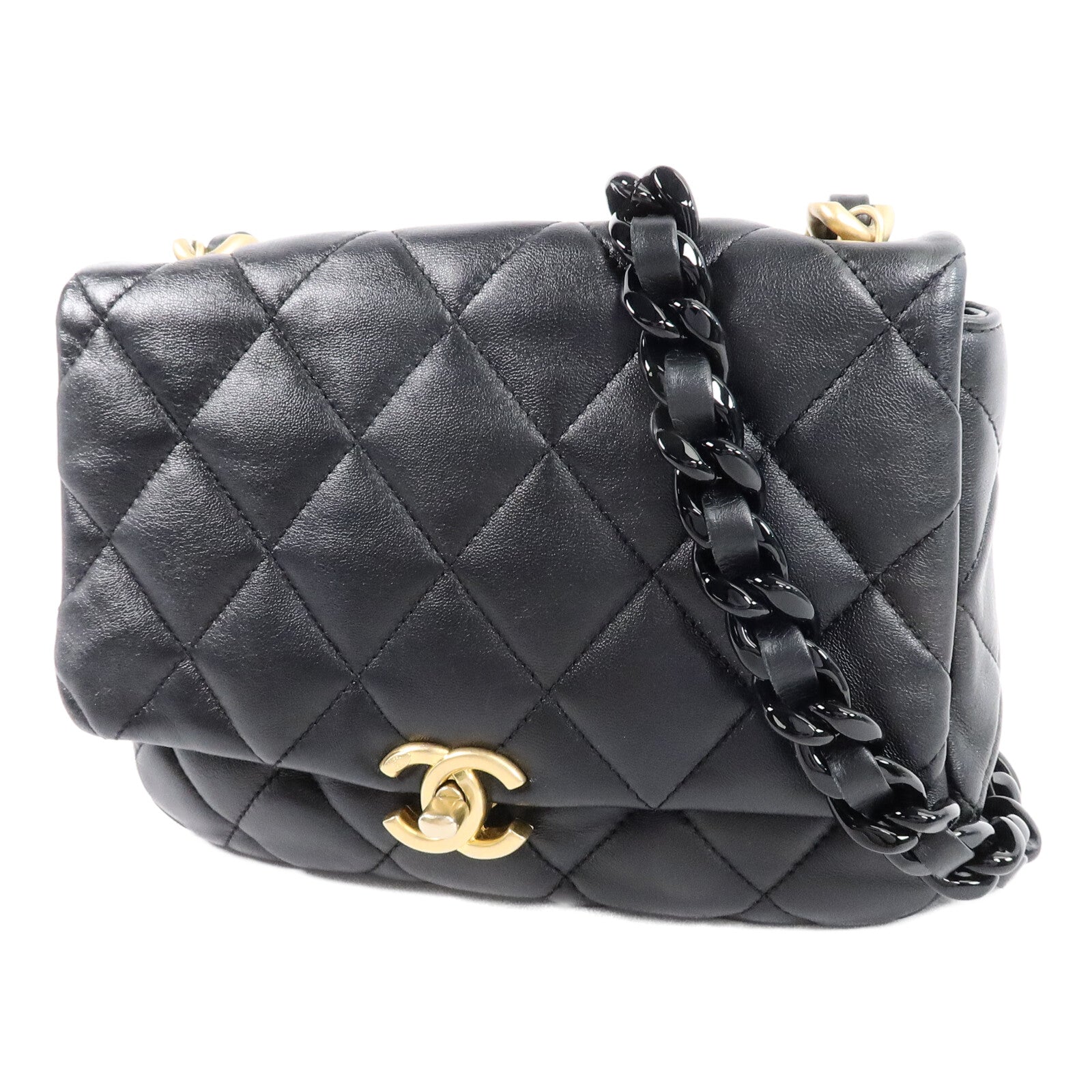 CHANEL 羊皮皮革Chain Shoulder Bag鏈帶肩背袋
