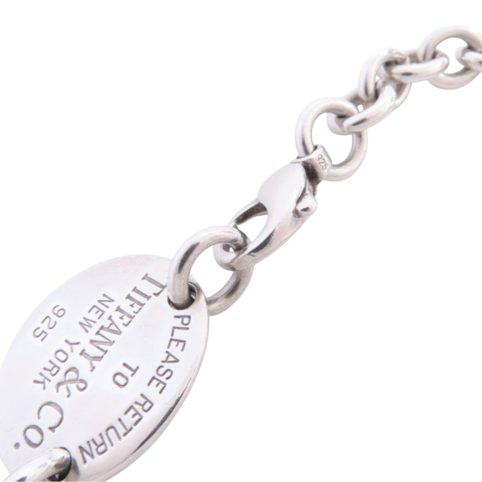 TIFFANY＆CO 925純銀RTT Oval Tag Necklace銀扣項鏈