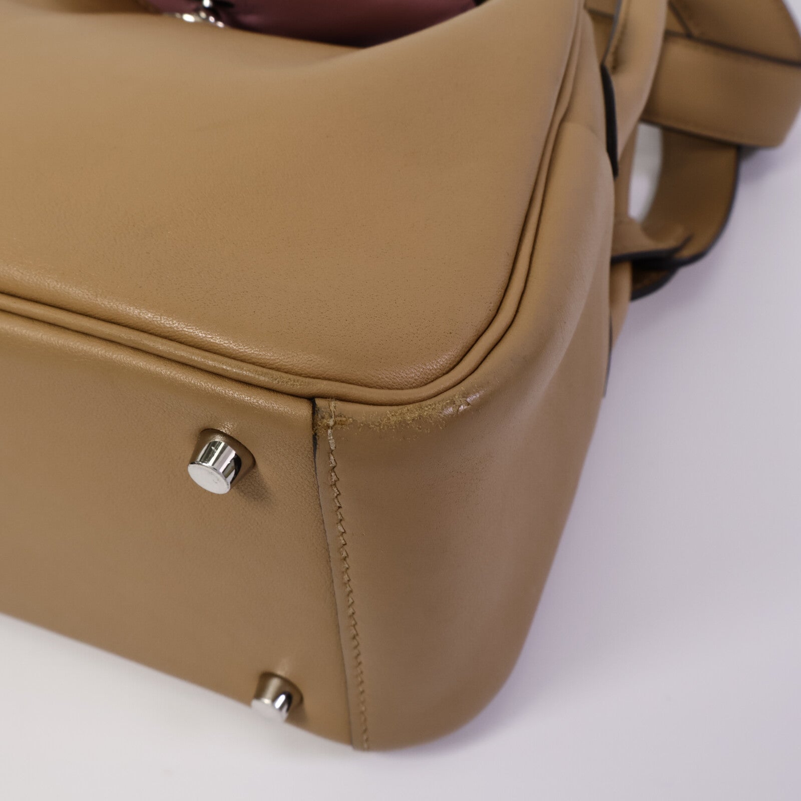 HERMES 【激減優惠】Swift皮革Mini Lindy手挽肩背兩用袋Chai/Mauve Sylvst