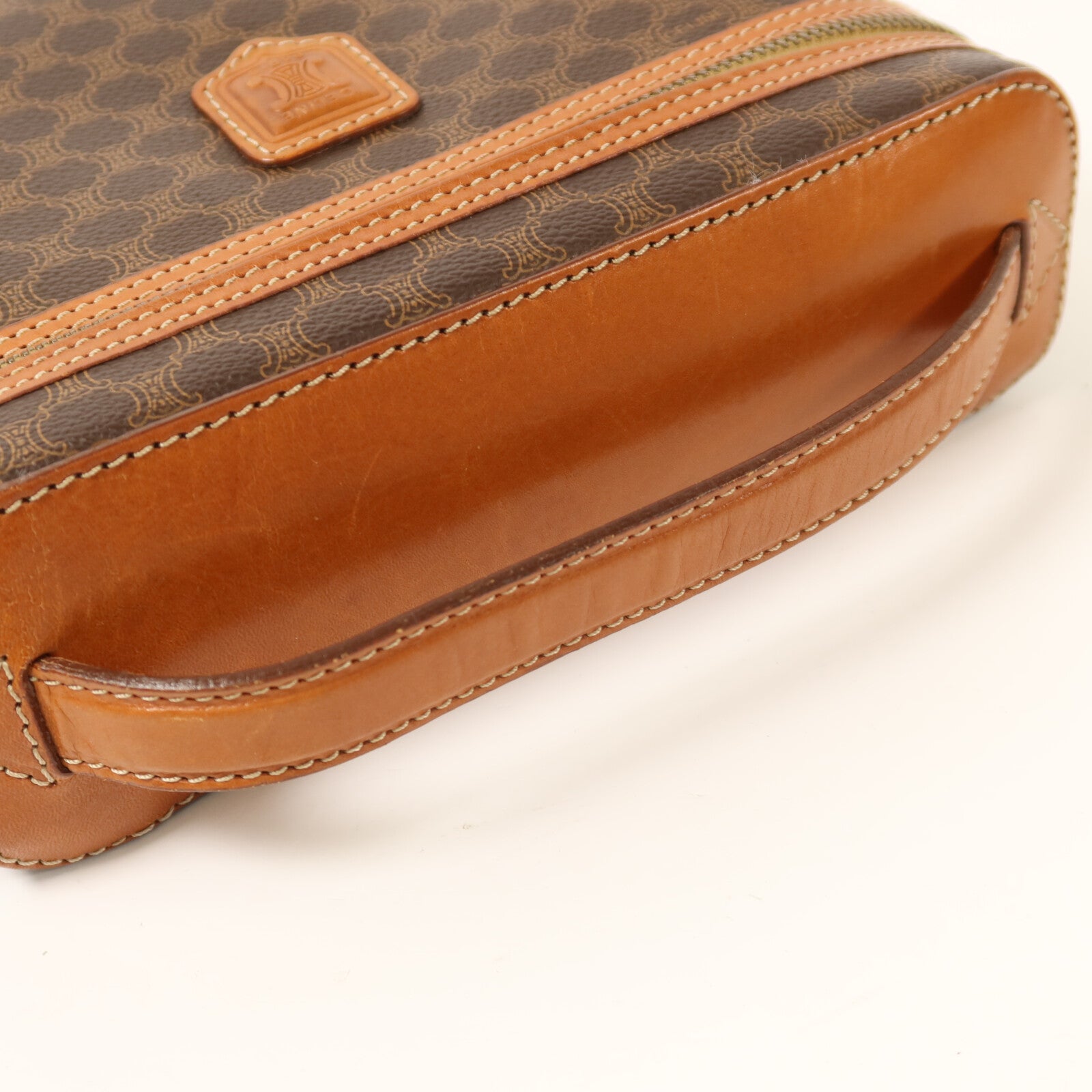 CELINE 牛皮皮革Vintage金扣手挽袋