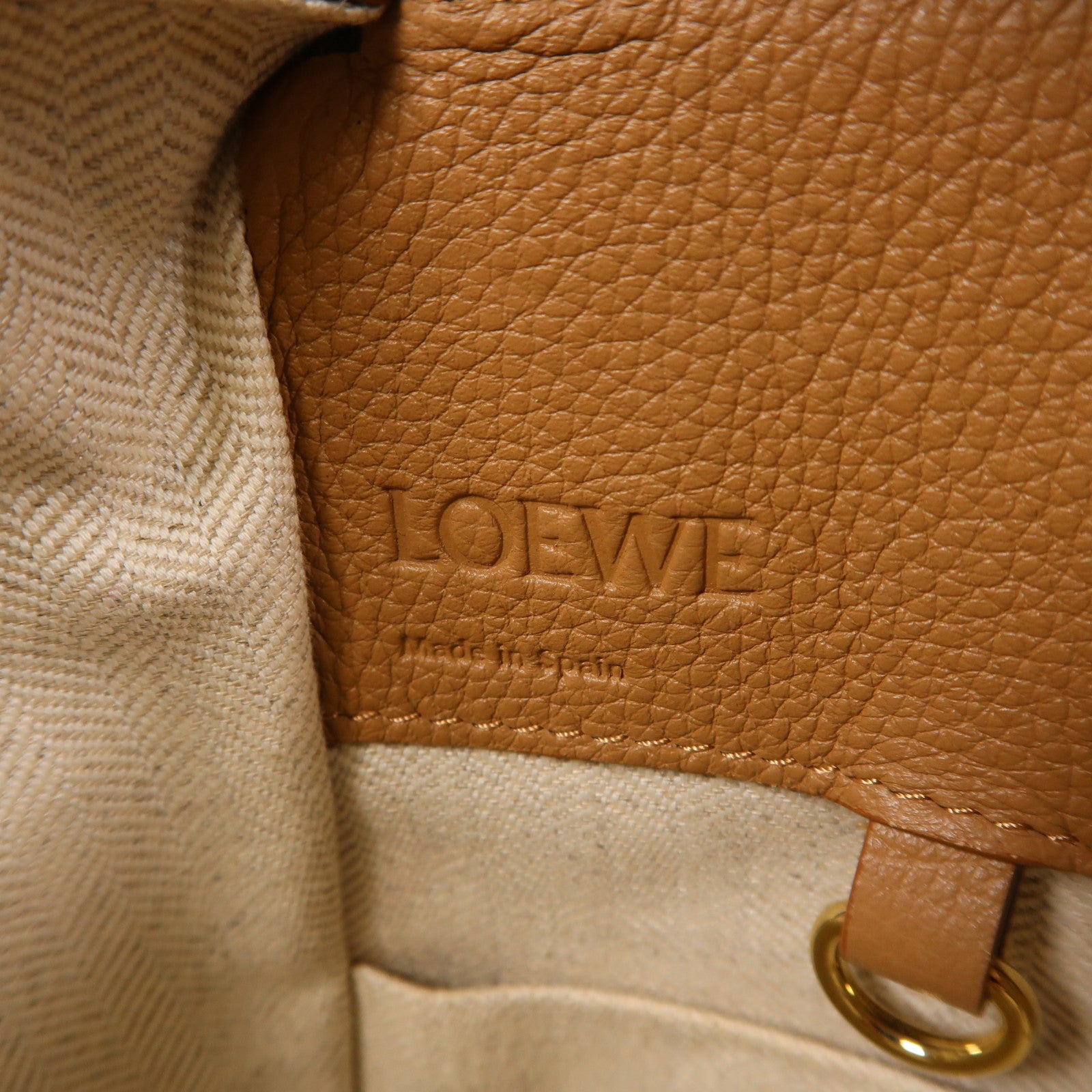 LOEWE 牛皮皮革Compact Hammock Bag金扣手挽肩背兩用袋