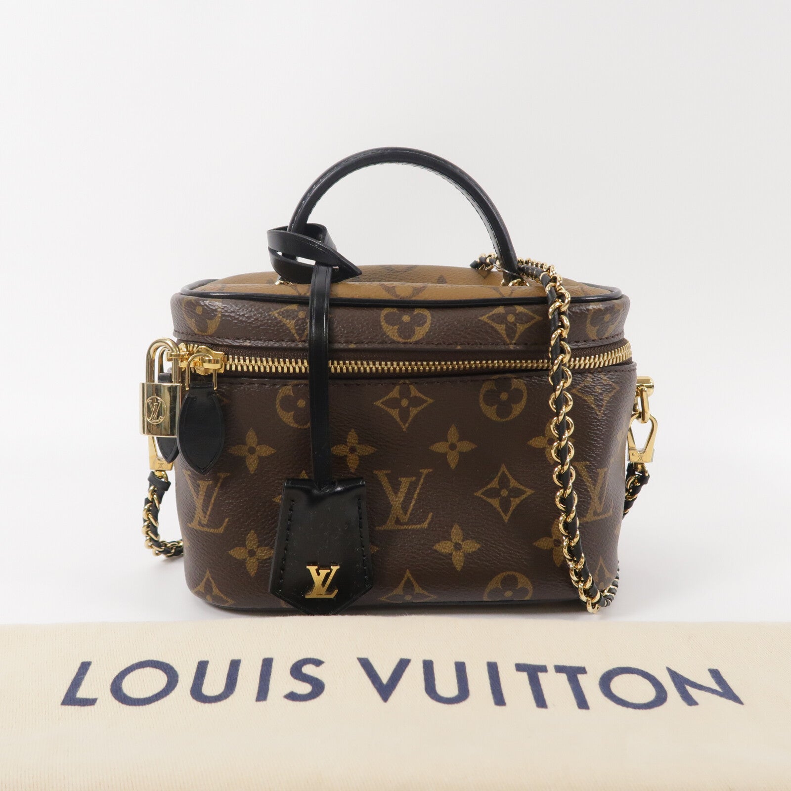 LOUIS VUITTON Monogram Reverse Vanity Case PM手挽肩背兩用袋