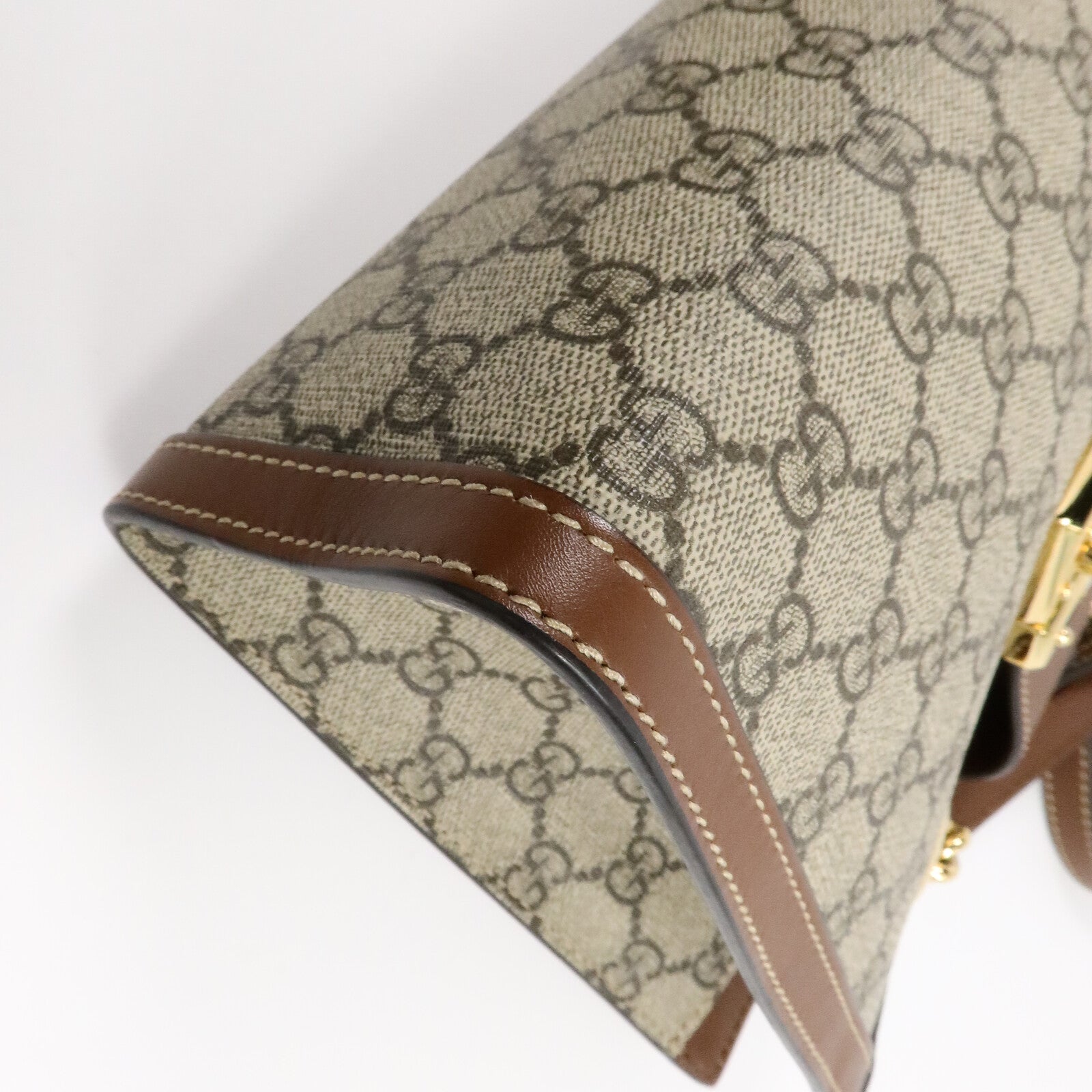 GUCCI 塗層帆布GG GHW Padlock鏈帶肩背袋