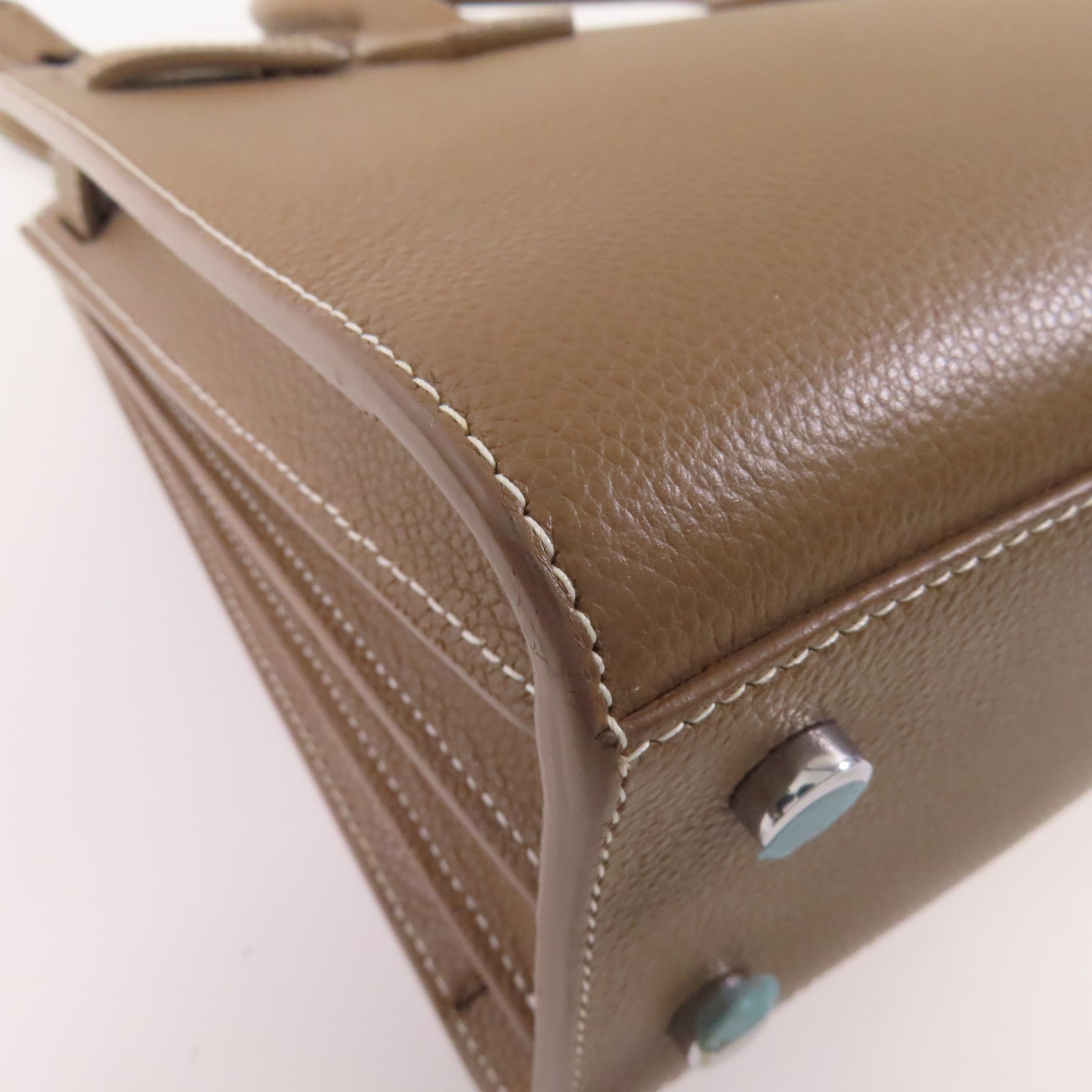 SAINT LAURENT 牛皮皮革Sac De Jour Baby銀扣手挽肩背兩用袋