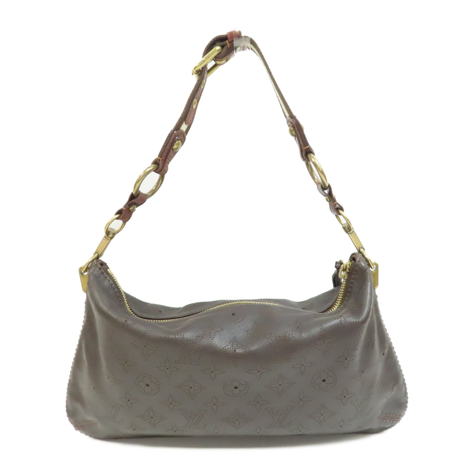 LOUIS VUITTON Monogram Mahina Pochette Onatah金扣肩背袋啡色