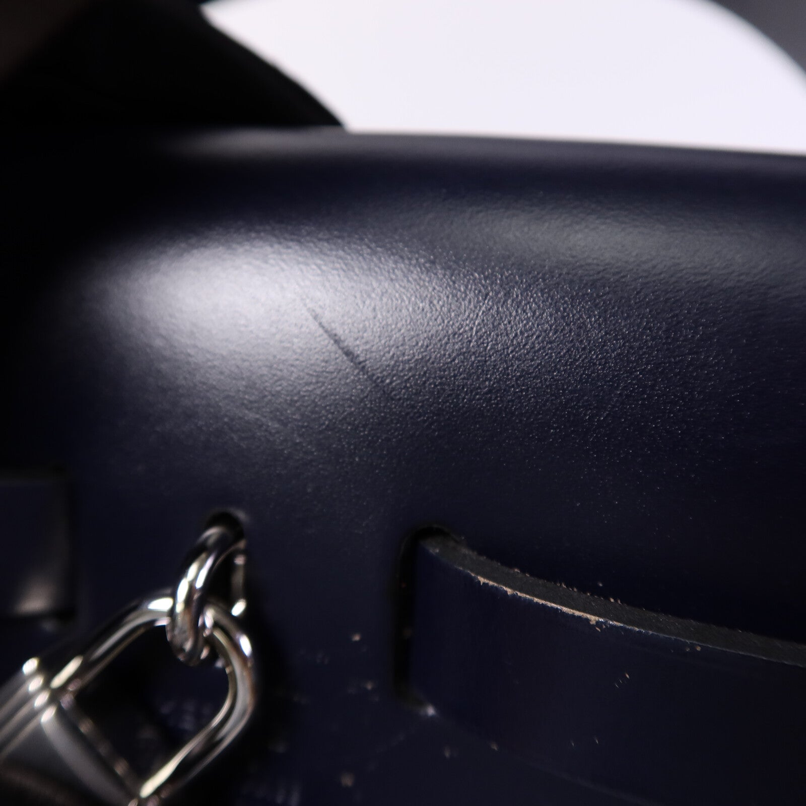HERMES 帆布Herbag PM手挽肩背兩用袋Ocean Blue/Blue Indi