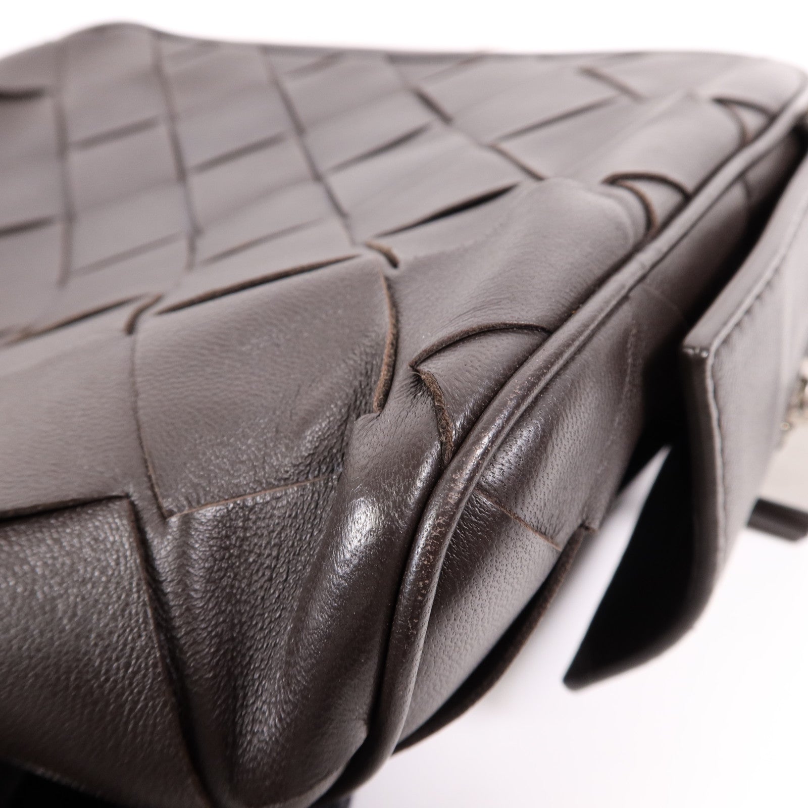 BOTTEGA VENETA 牛皮皮革Hand Bag銀扣手挽袋