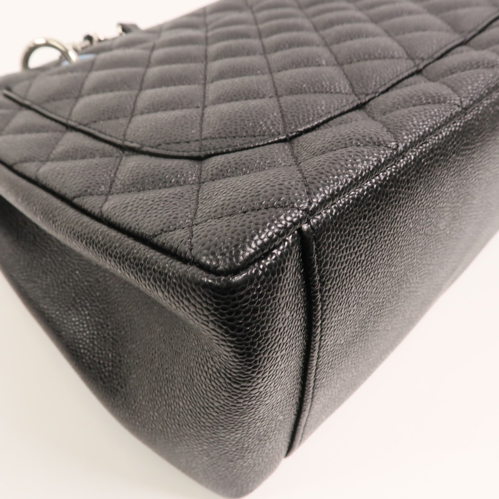 CHANEL 牛皮皮革GST Grand Shopping Tote Bag鏈帶肩背袋