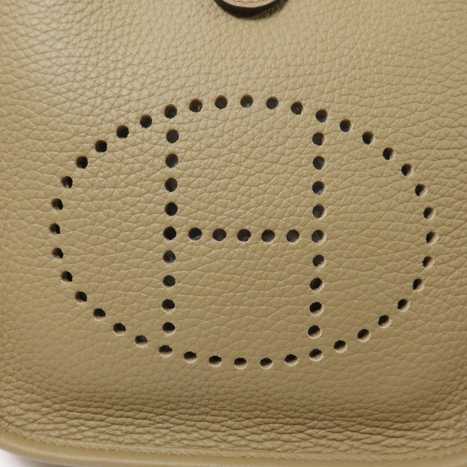 HERMES Clemence皮革Evelyne TPM肩背袋Beige Marfa