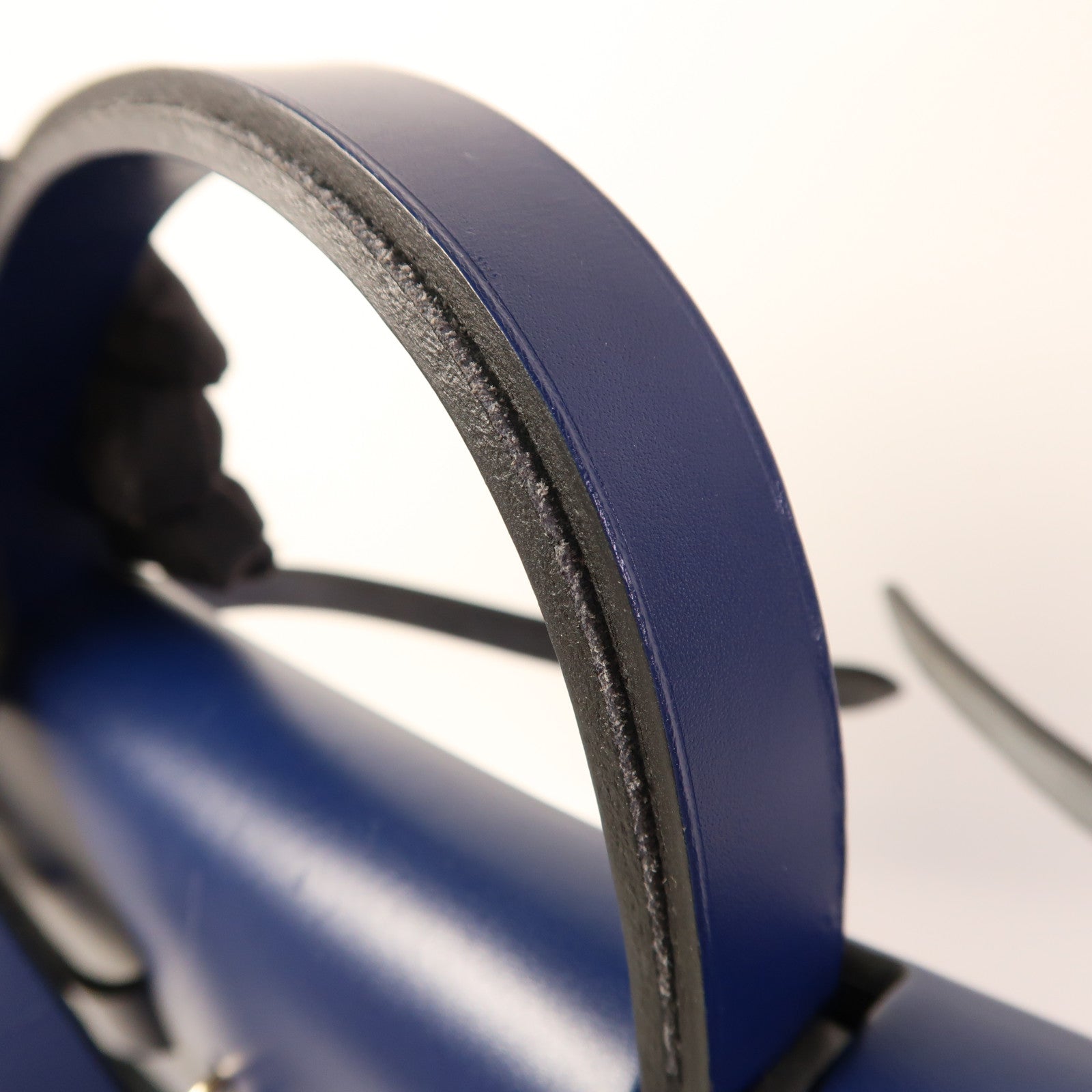 HERMES 帆布Herbag PM銀扣手挽肩背兩用袋Vert Cypress/Bleu Saphir