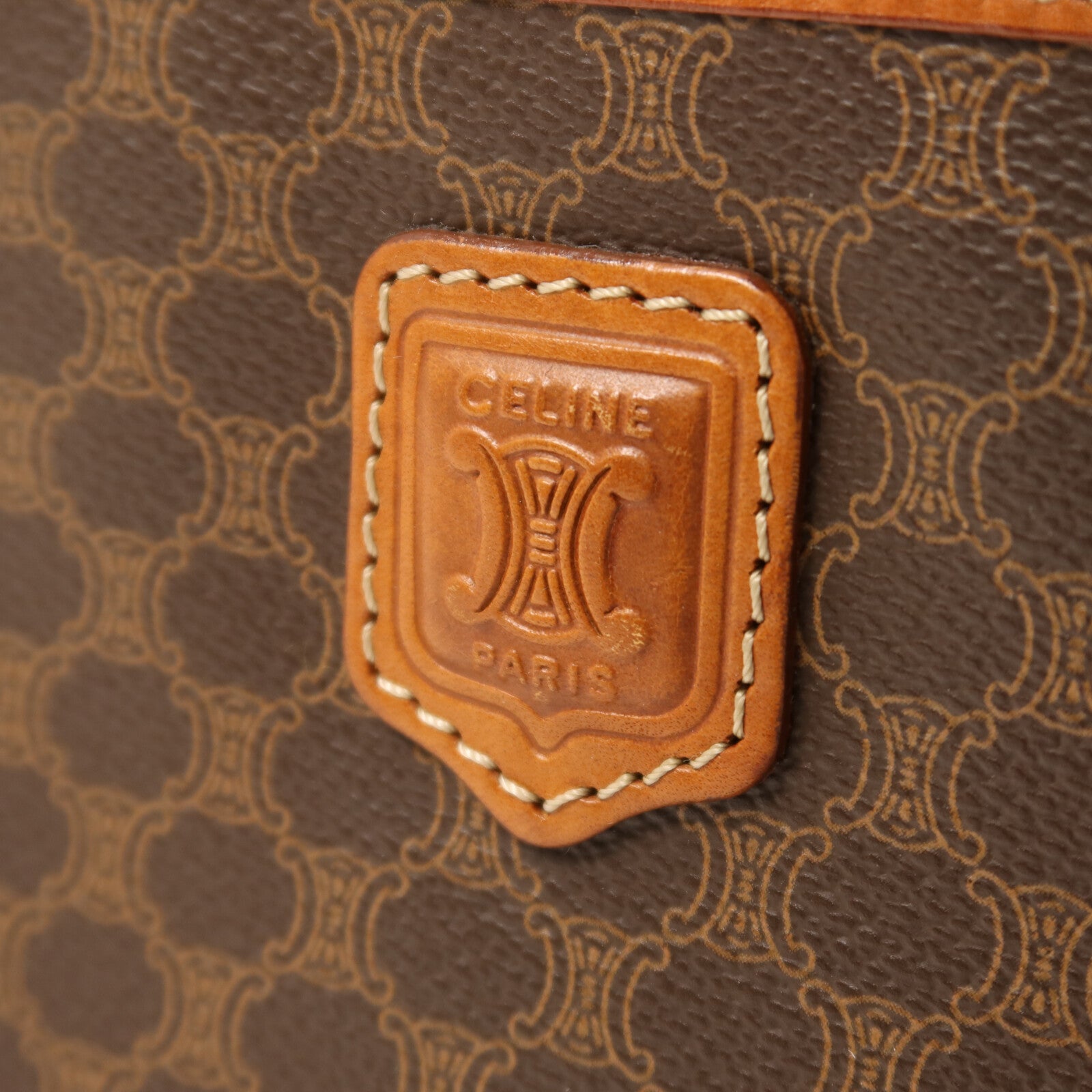 CELINE 牛皮皮革Vintage金扣手挽袋