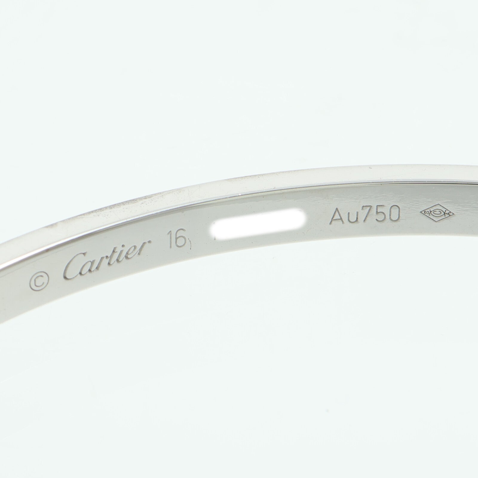 CARTIER 18K白金Love Bracelet 6P Diamond鑽石手鐲