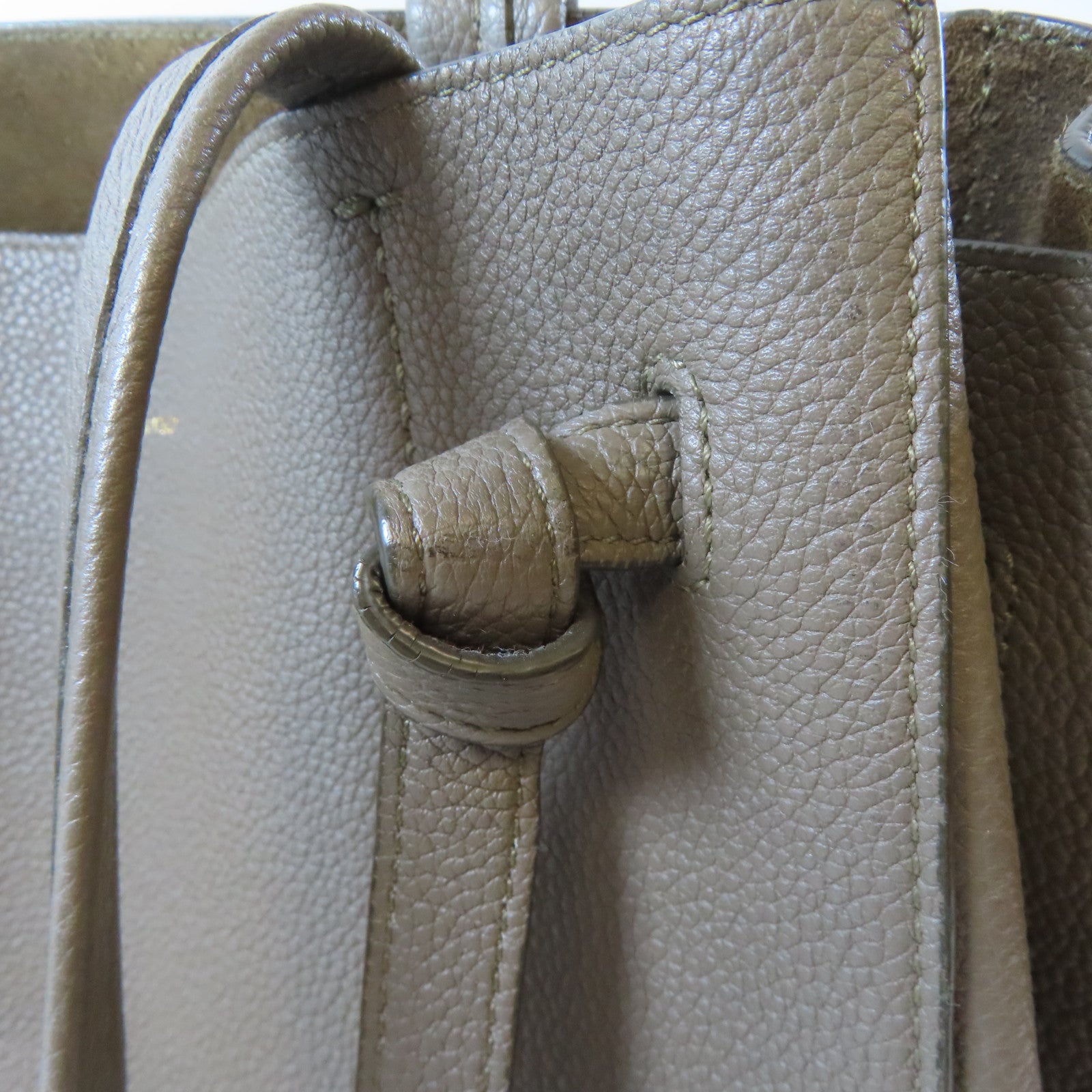 CELINE 牛皮皮革Small Cabas Phantom肩背袋啡色
