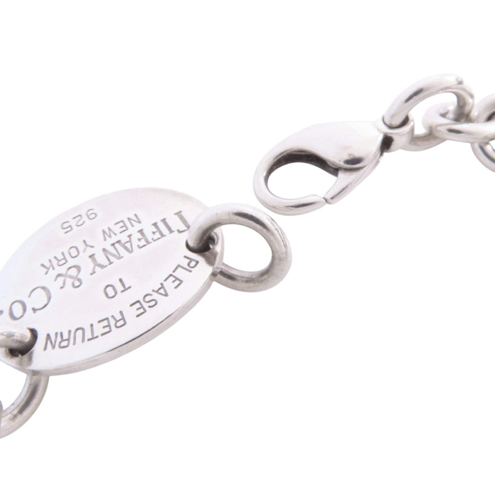TIFFANY＆CO 925純銀RTT Oval Tag Necklace銀扣項鏈